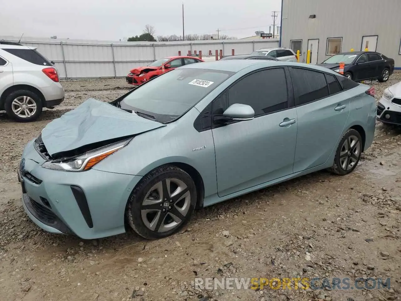 1 Photograph of a damaged car JTDKARFU7K3096957 TOYOTA PRIUS 2019