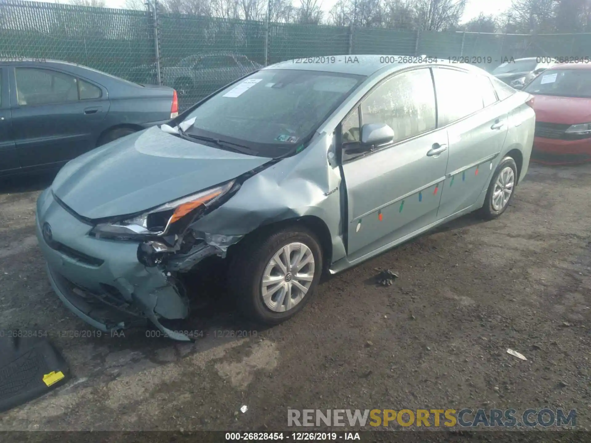 2 Photograph of a damaged car JTDKARFU7K3097347 TOYOTA PRIUS 2019