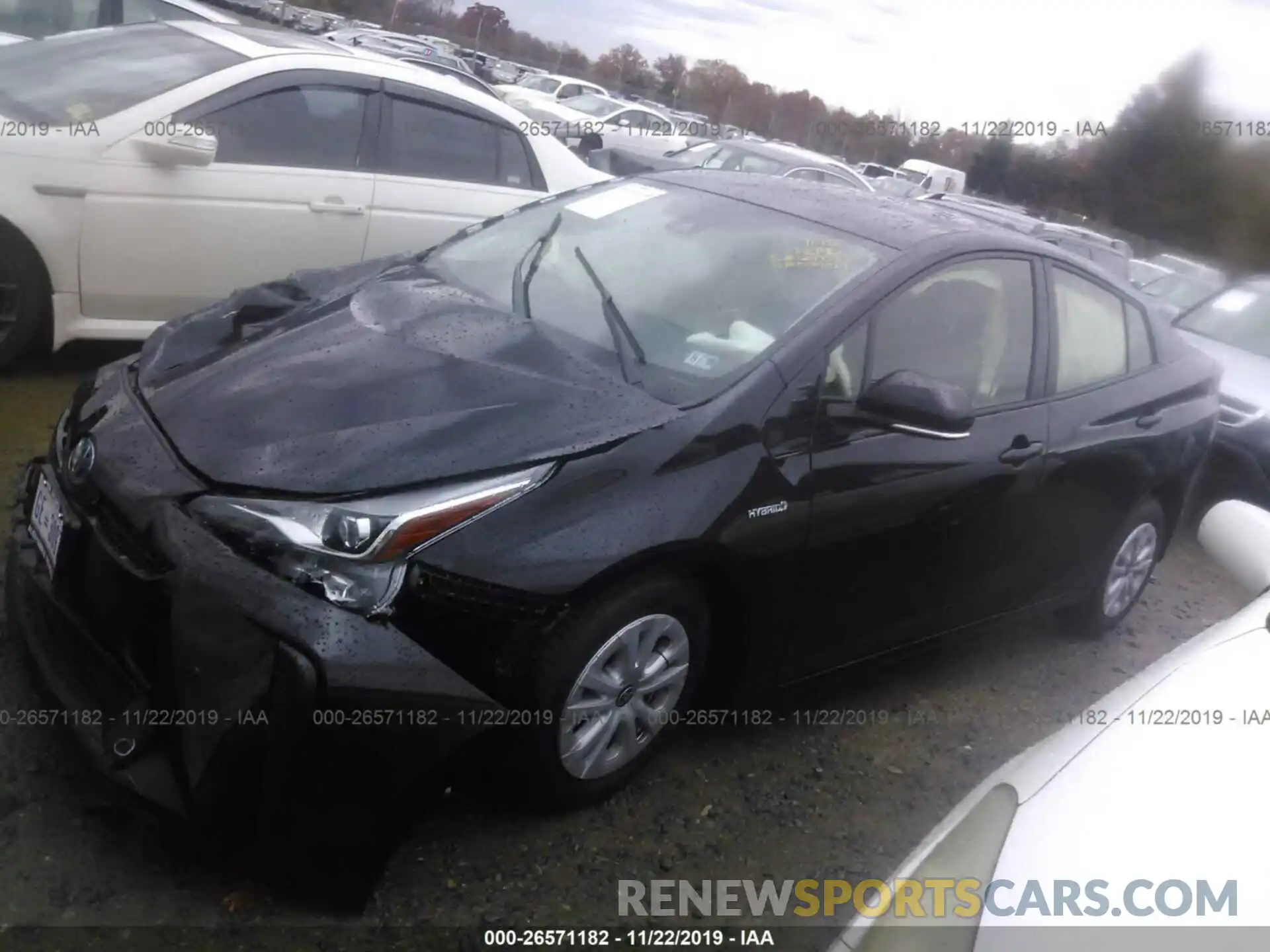 2 Photograph of a damaged car JTDKARFU7K3099079 TOYOTA PRIUS 2019