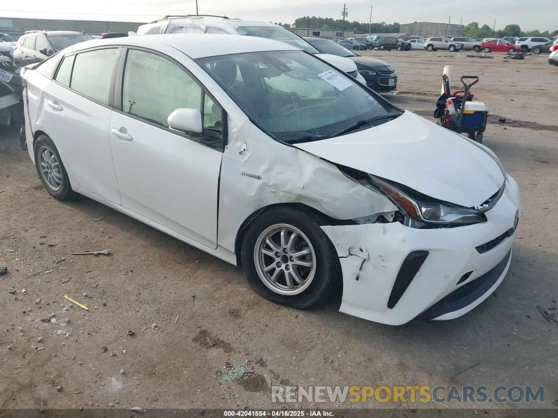 1 Photograph of a damaged car JTDKARFU8K3069783 TOYOTA PRIUS 2019