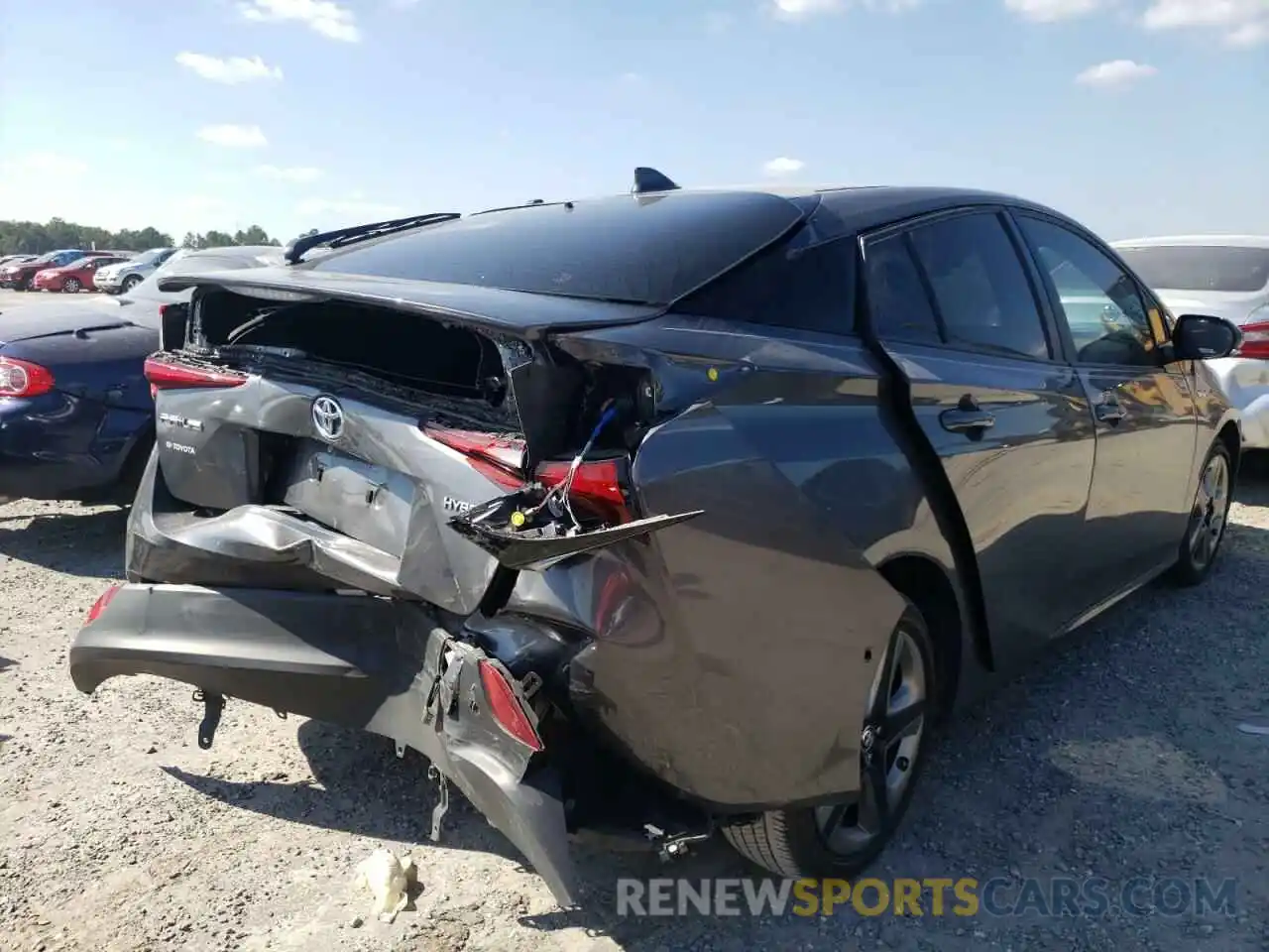 4 Photograph of a damaged car JTDKARFU8K3071727 TOYOTA PRIUS 2019