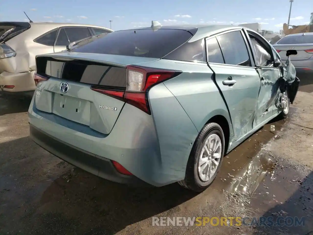 4 Photograph of a damaged car JTDKARFU8K3080895 TOYOTA PRIUS 2019