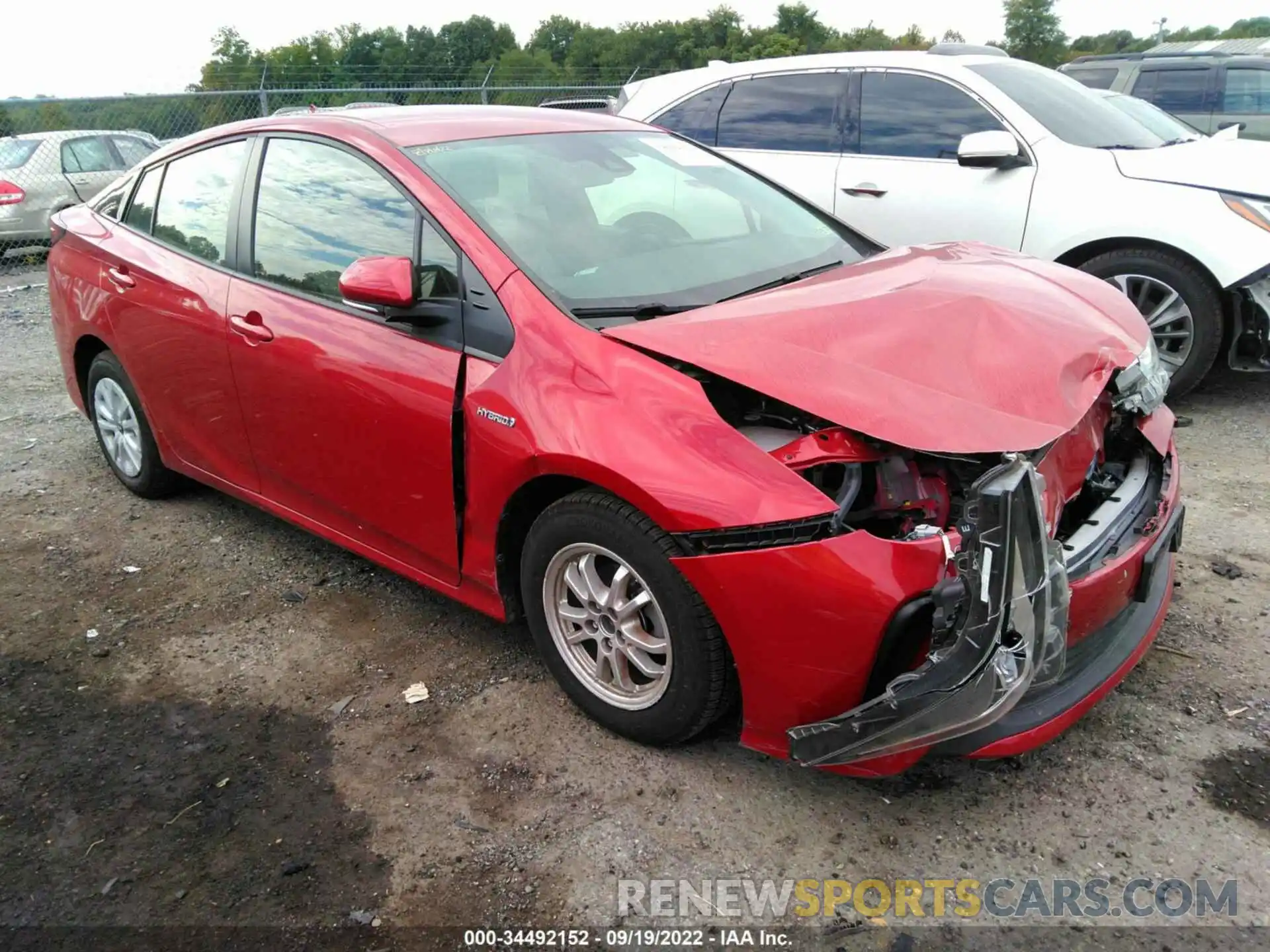 1 Photograph of a damaged car JTDKARFU8K3081898 TOYOTA PRIUS 2019