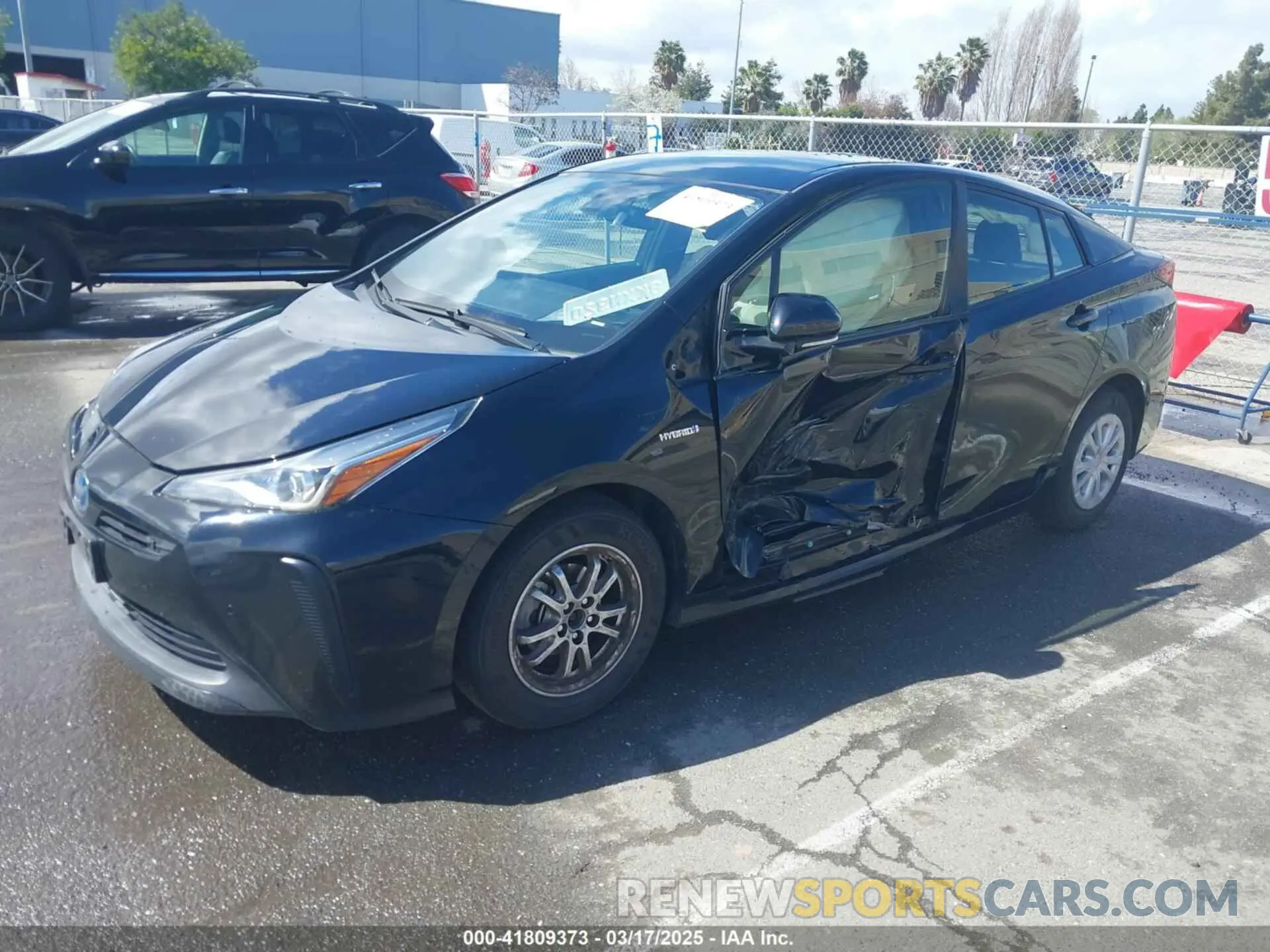 2 Photograph of a damaged car JTDKARFU8K3082503 TOYOTA PRIUS 2019