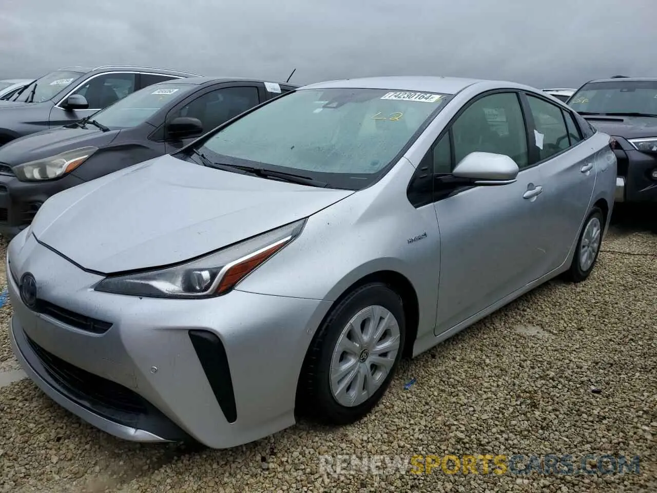 1 Photograph of a damaged car JTDKARFU8K3082713 TOYOTA PRIUS 2019