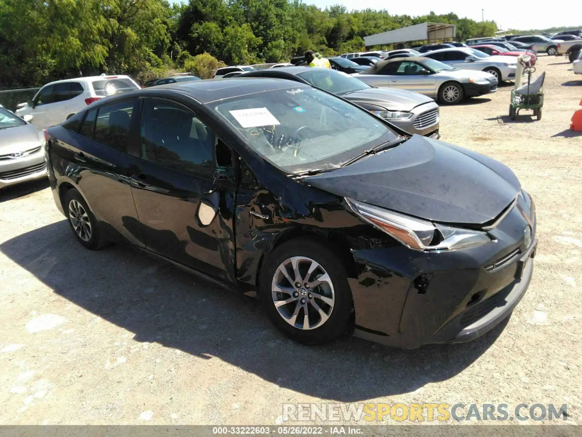 1 Photograph of a damaged car JTDKARFU8K3084767 TOYOTA PRIUS 2019