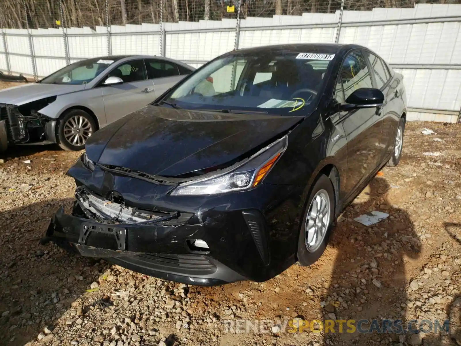 2 Photograph of a damaged car JTDKARFU8K3087250 TOYOTA PRIUS 2019