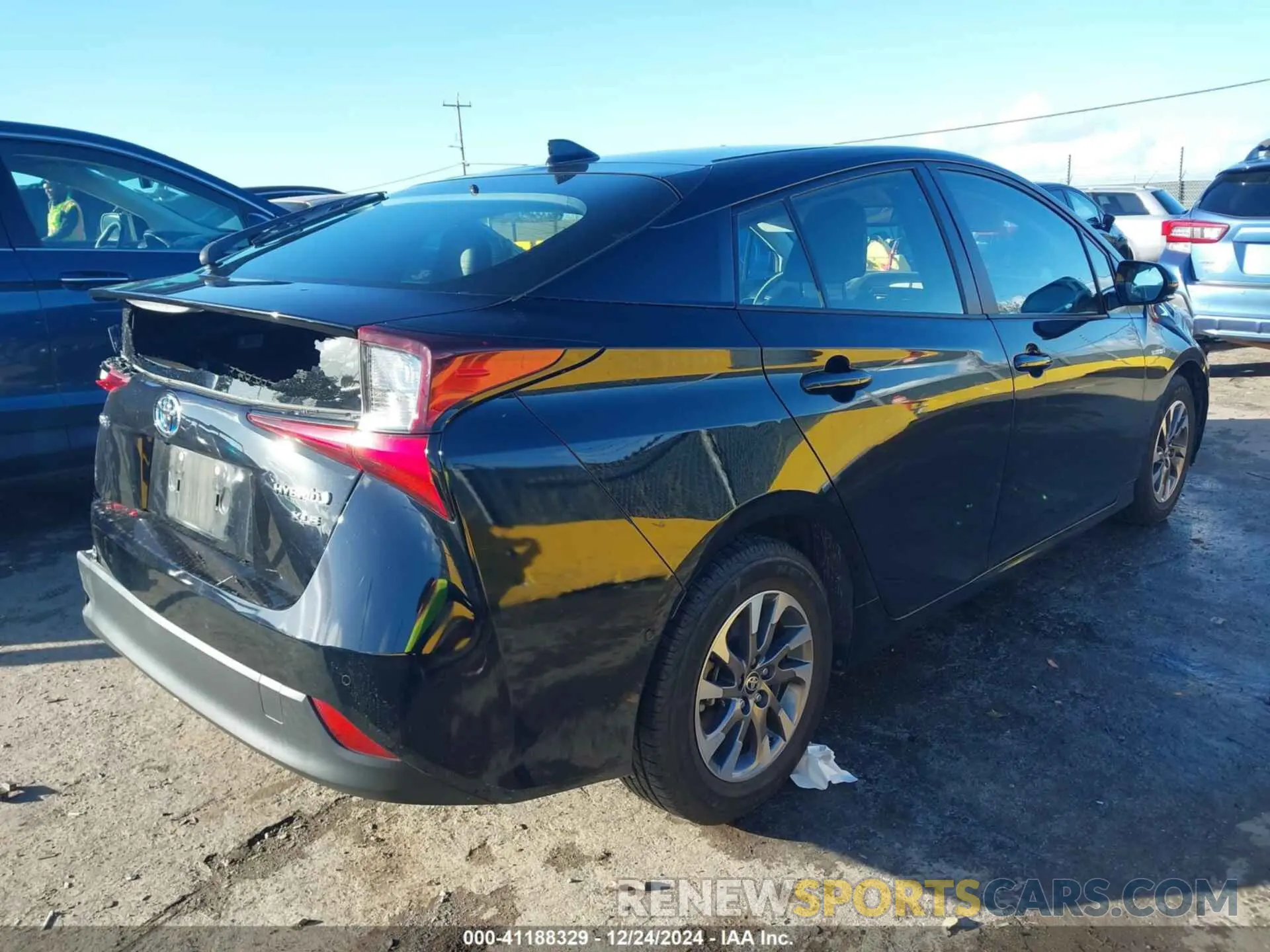 4 Photograph of a damaged car JTDKARFU8K3088379 TOYOTA PRIUS 2019