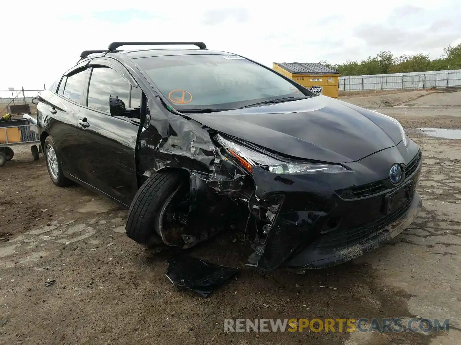 1 Photograph of a damaged car JTDKARFU8K3091721 TOYOTA PRIUS 2019