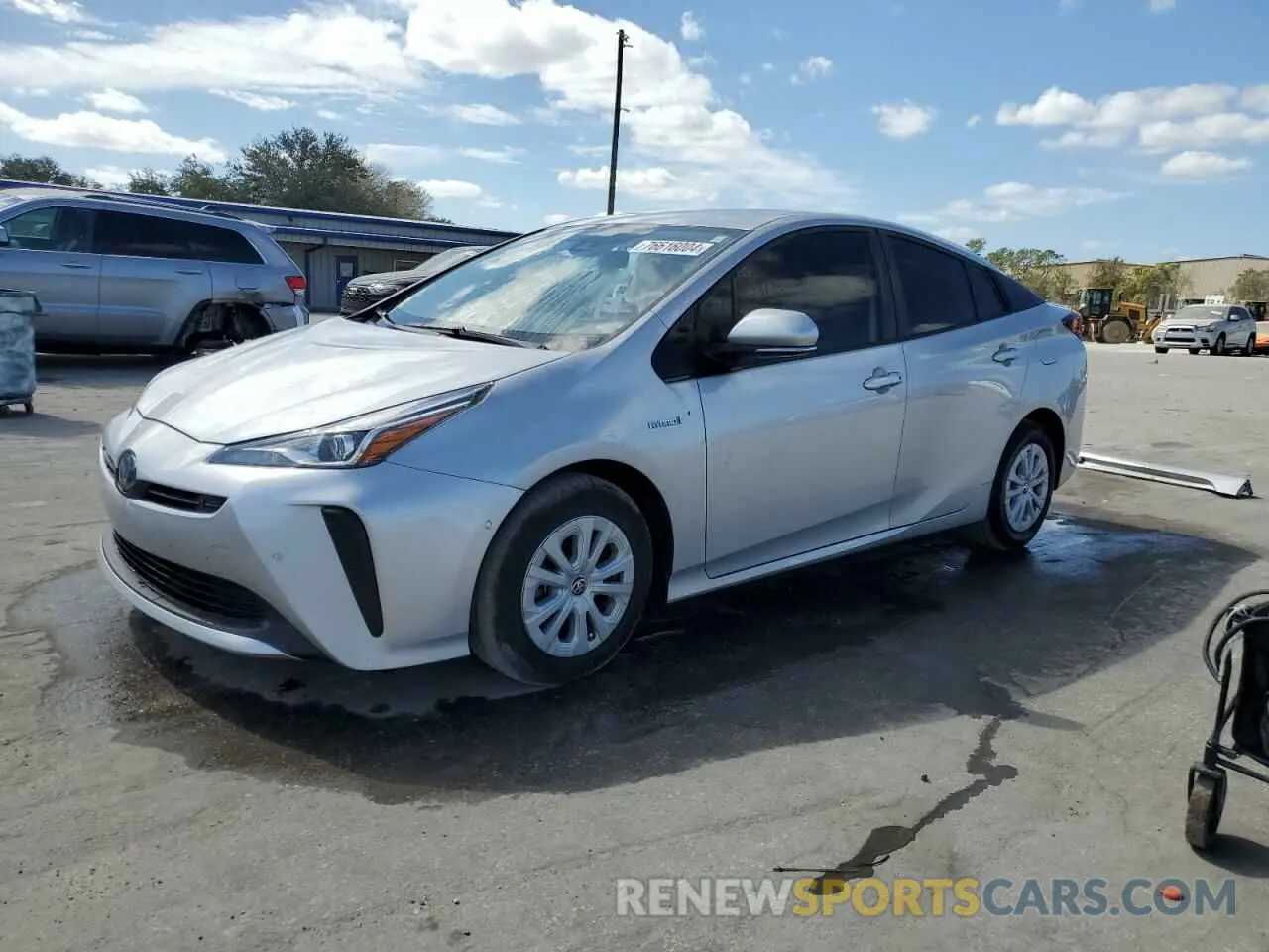 1 Photograph of a damaged car JTDKARFU8K3094814 TOYOTA PRIUS 2019