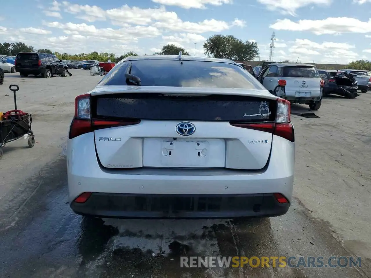 6 Photograph of a damaged car JTDKARFU8K3094814 TOYOTA PRIUS 2019
