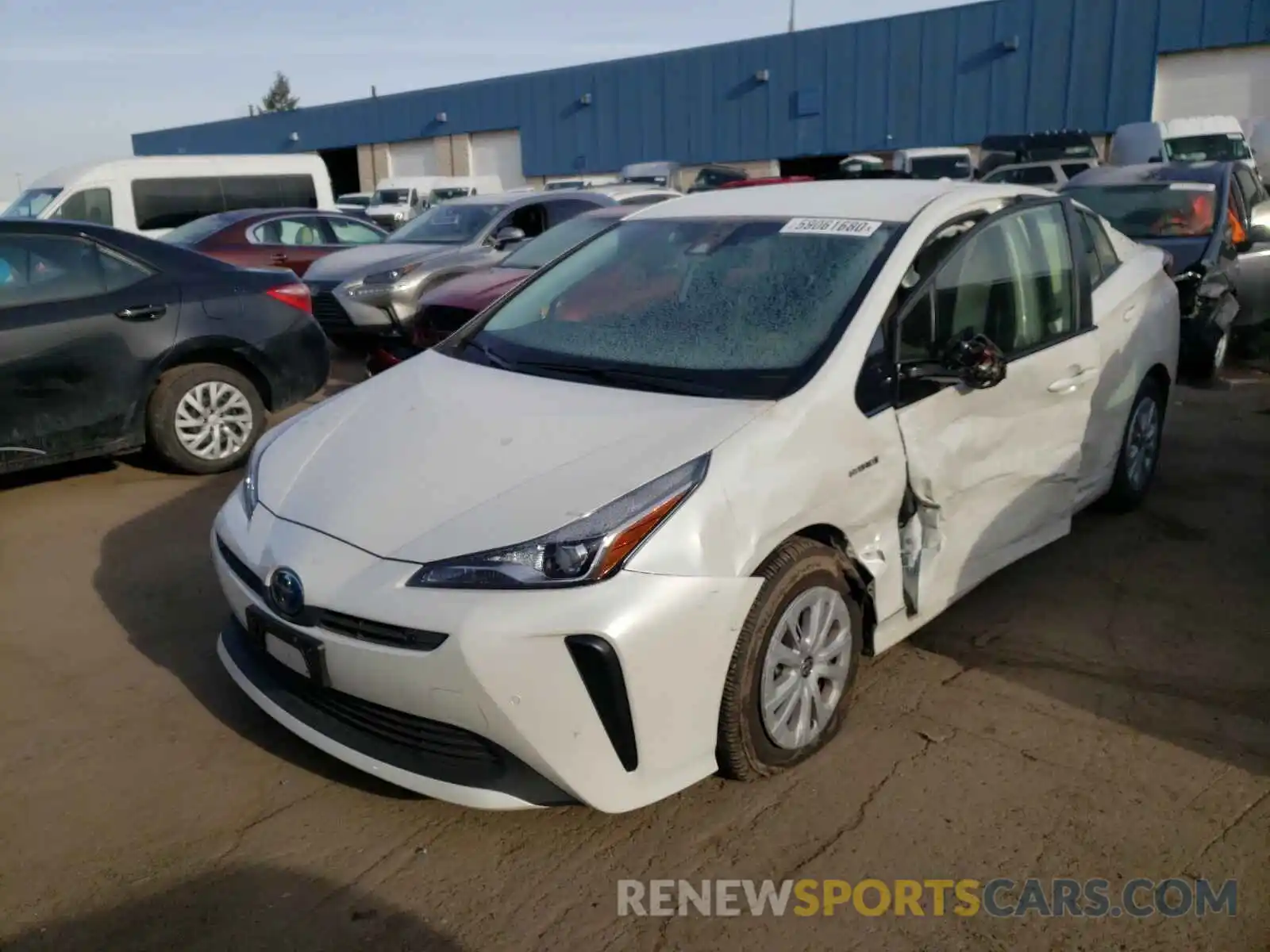 2 Photograph of a damaged car JTDKARFU8K3098071 TOYOTA PRIUS 2019