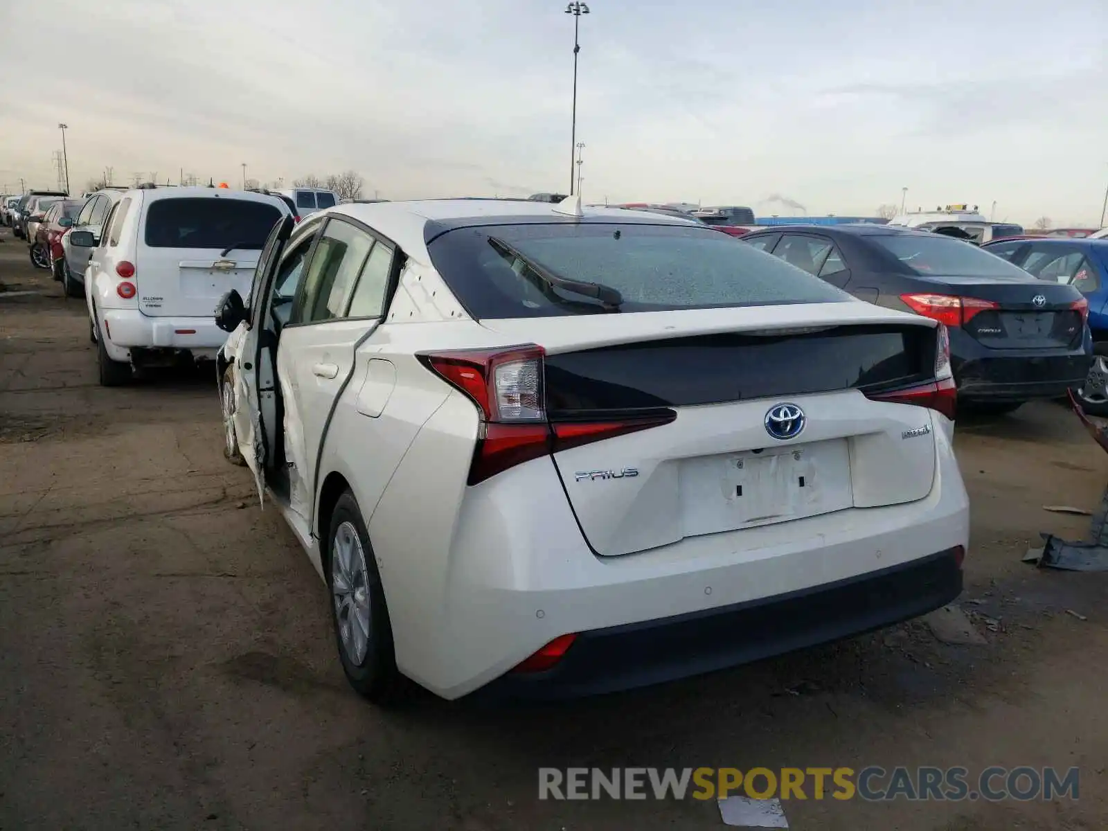 3 Photograph of a damaged car JTDKARFU8K3098071 TOYOTA PRIUS 2019