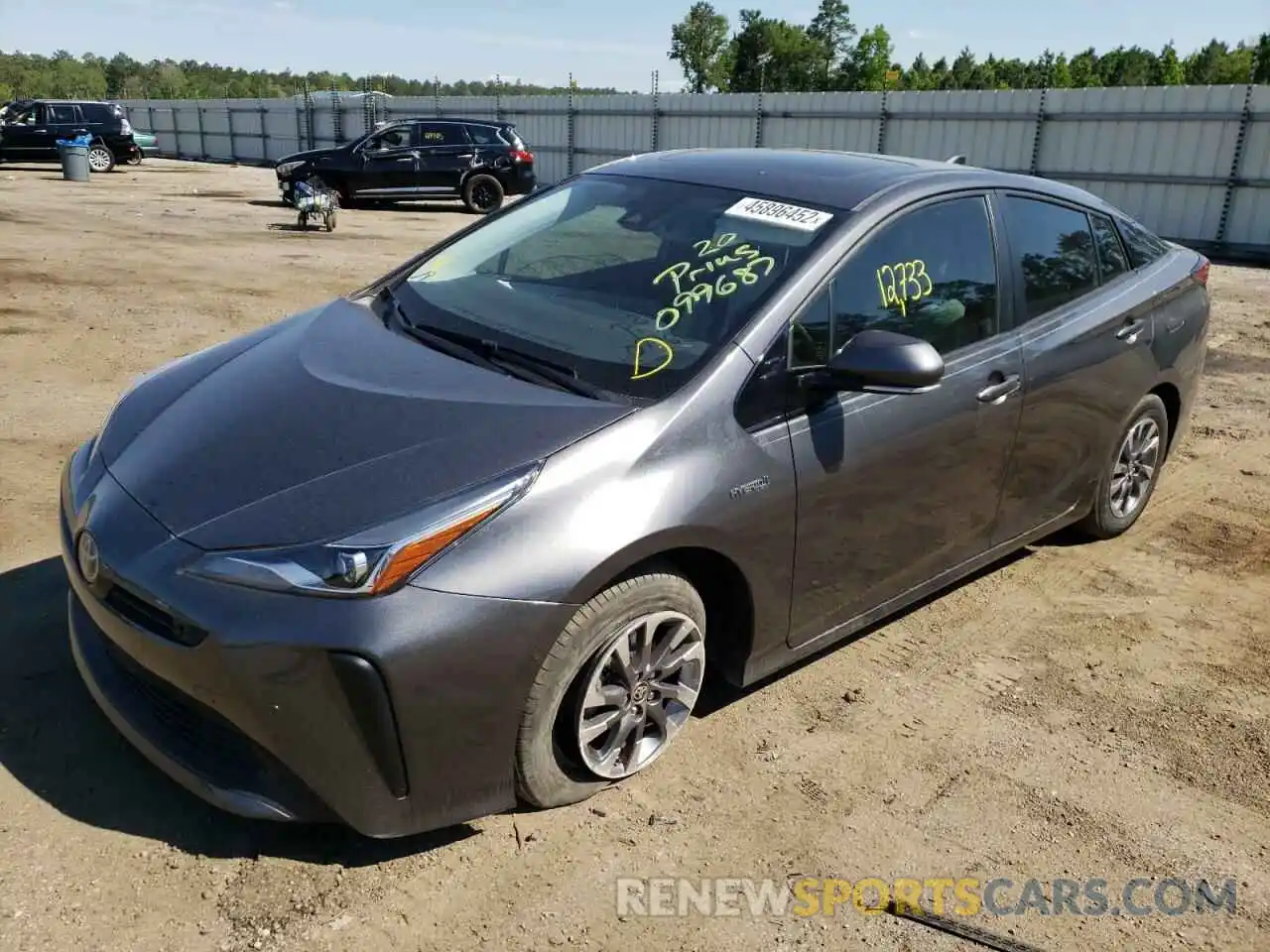 2 Photograph of a damaged car JTDKARFU8K3099687 TOYOTA PRIUS 2019