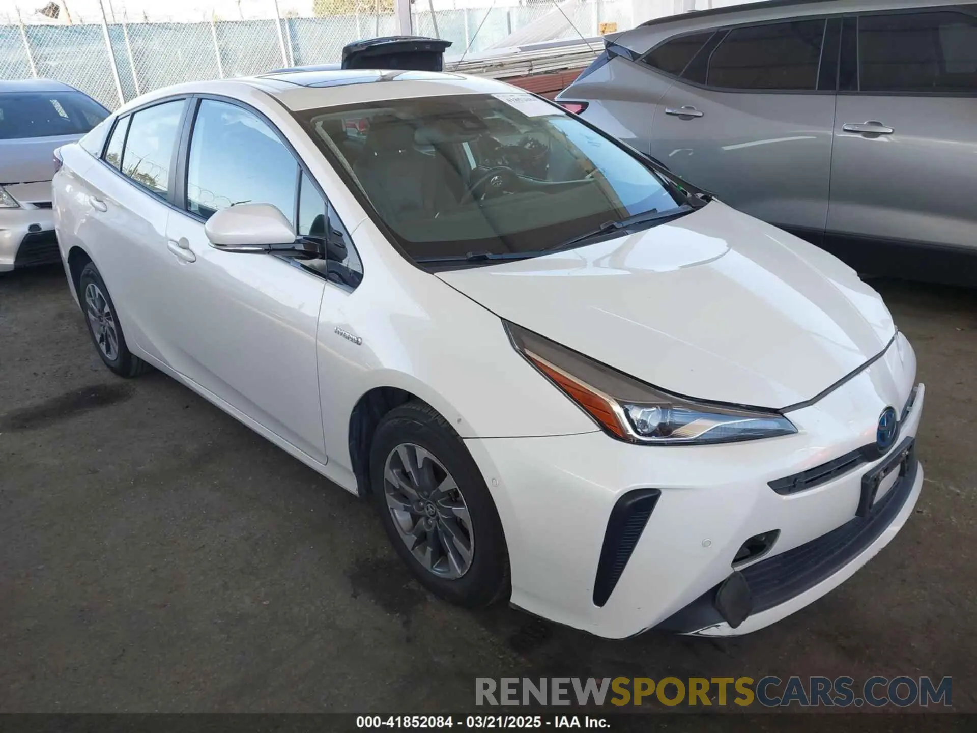 1 Photograph of a damaged car JTDKARFU8K3102331 TOYOTA PRIUS 2019