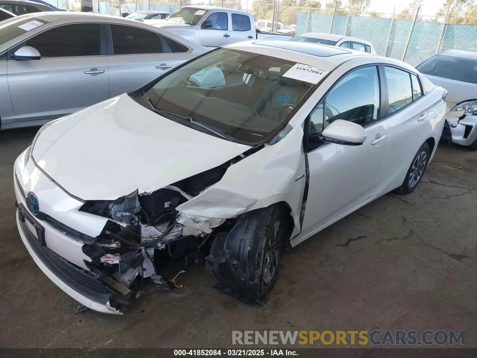 2 Photograph of a damaged car JTDKARFU8K3102331 TOYOTA PRIUS 2019