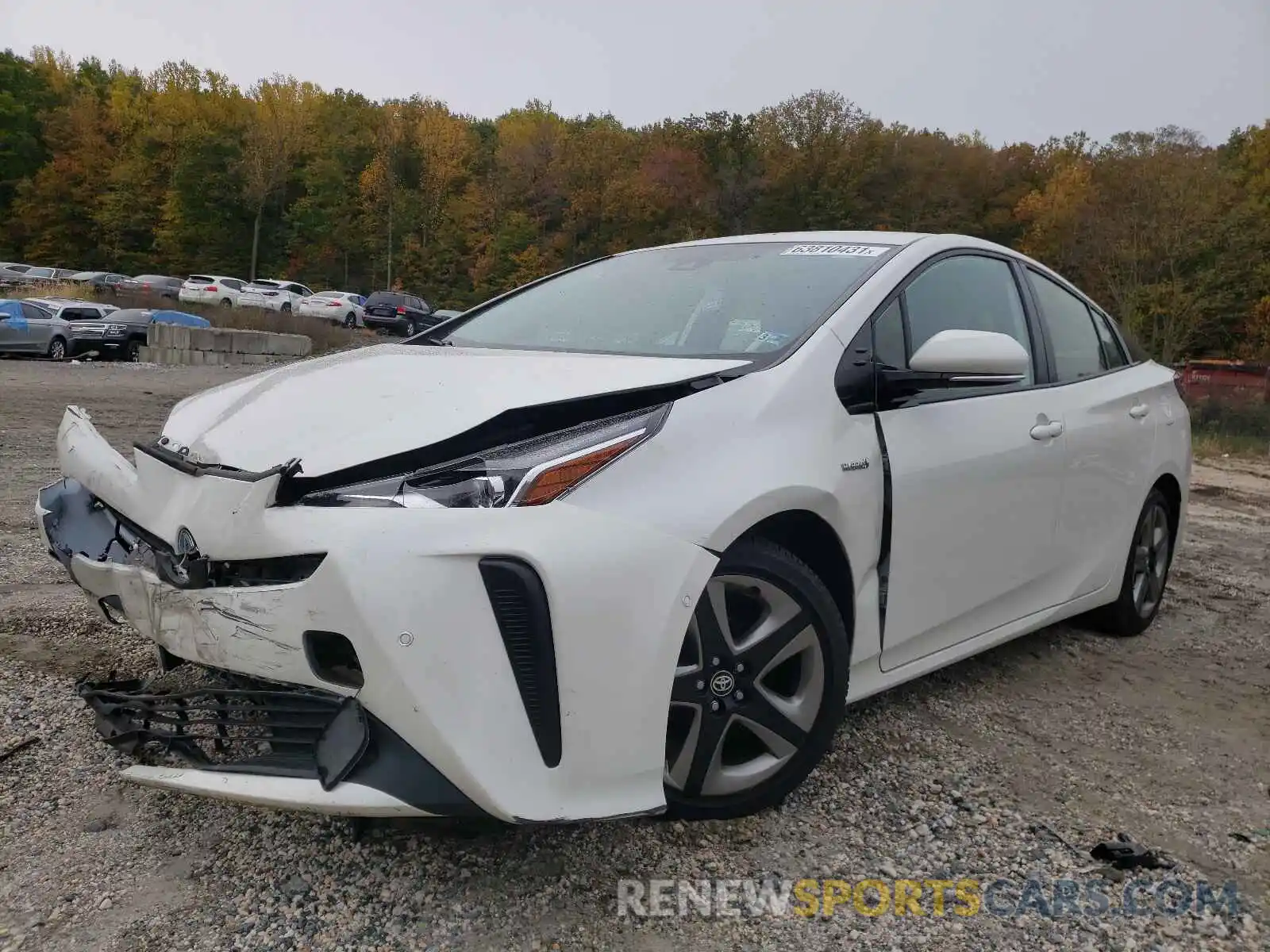 2 Photograph of a damaged car JTDKARFU9K3073664 TOYOTA PRIUS 2019