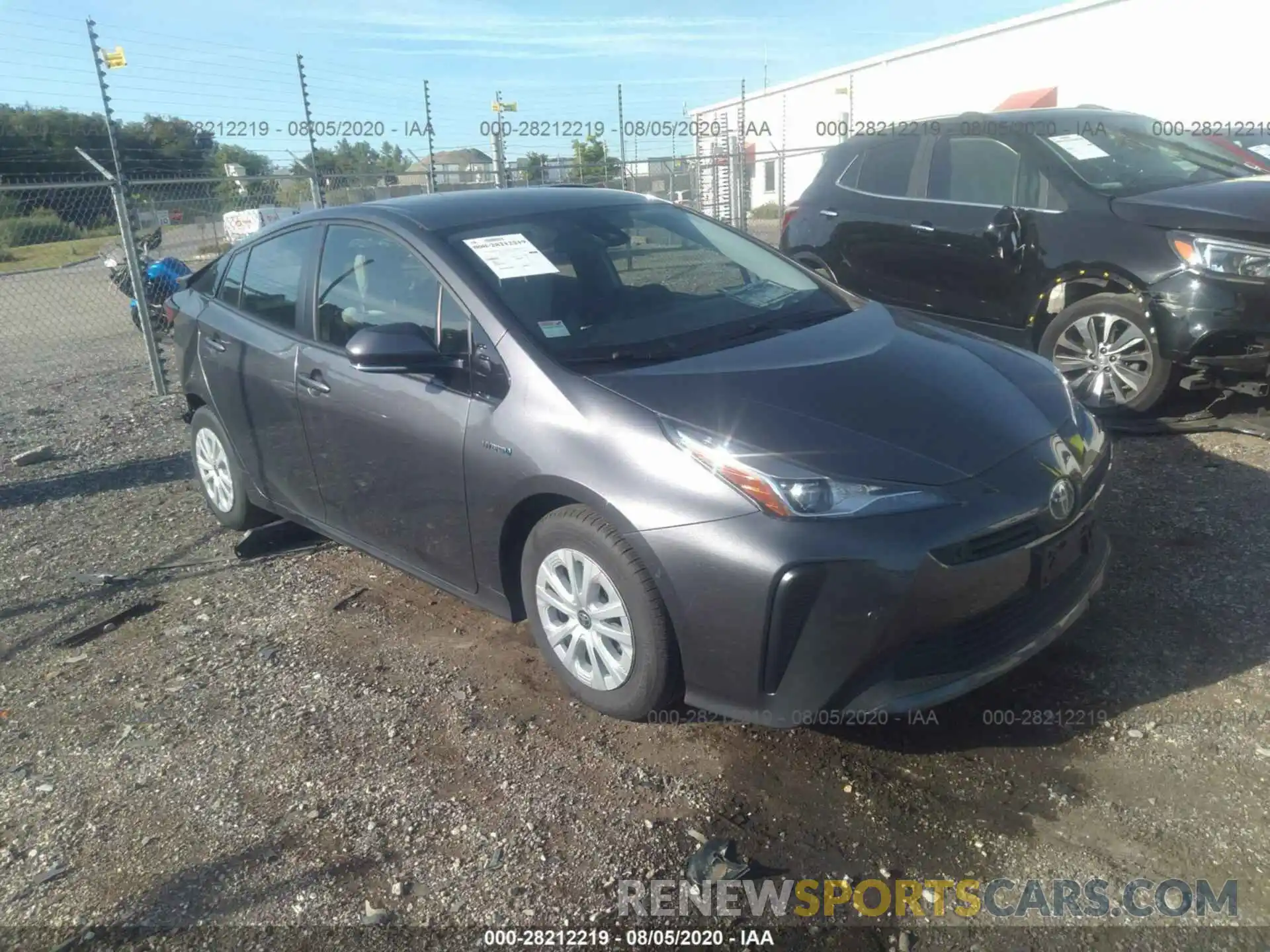 1 Photograph of a damaged car JTDKARFU9K3076774 TOYOTA PRIUS 2019