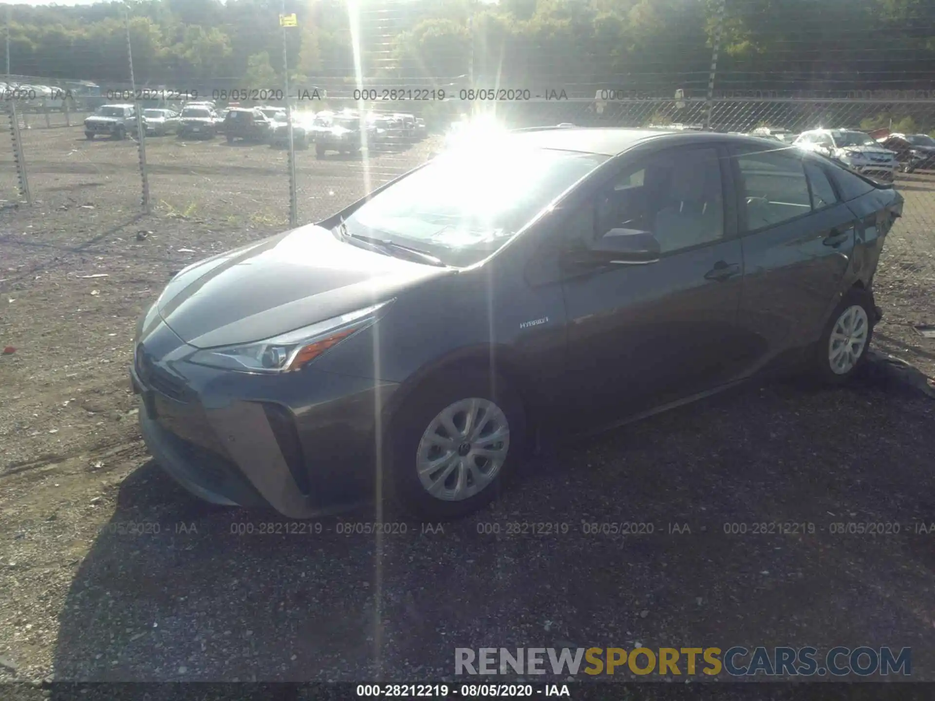 2 Photograph of a damaged car JTDKARFU9K3076774 TOYOTA PRIUS 2019