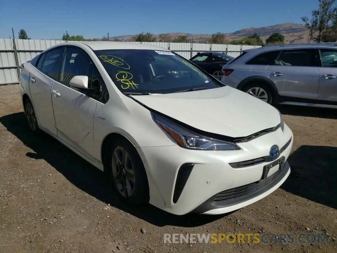 1 Photograph of a damaged car JTDKARFU9K3079142 TOYOTA PRIUS 2019