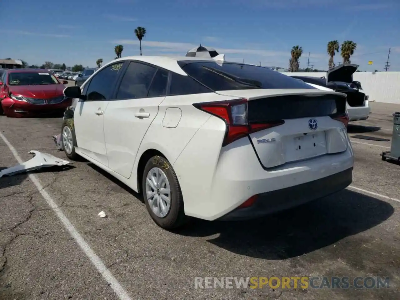 3 Photograph of a damaged car JTDKARFU9K3081229 TOYOTA PRIUS 2019