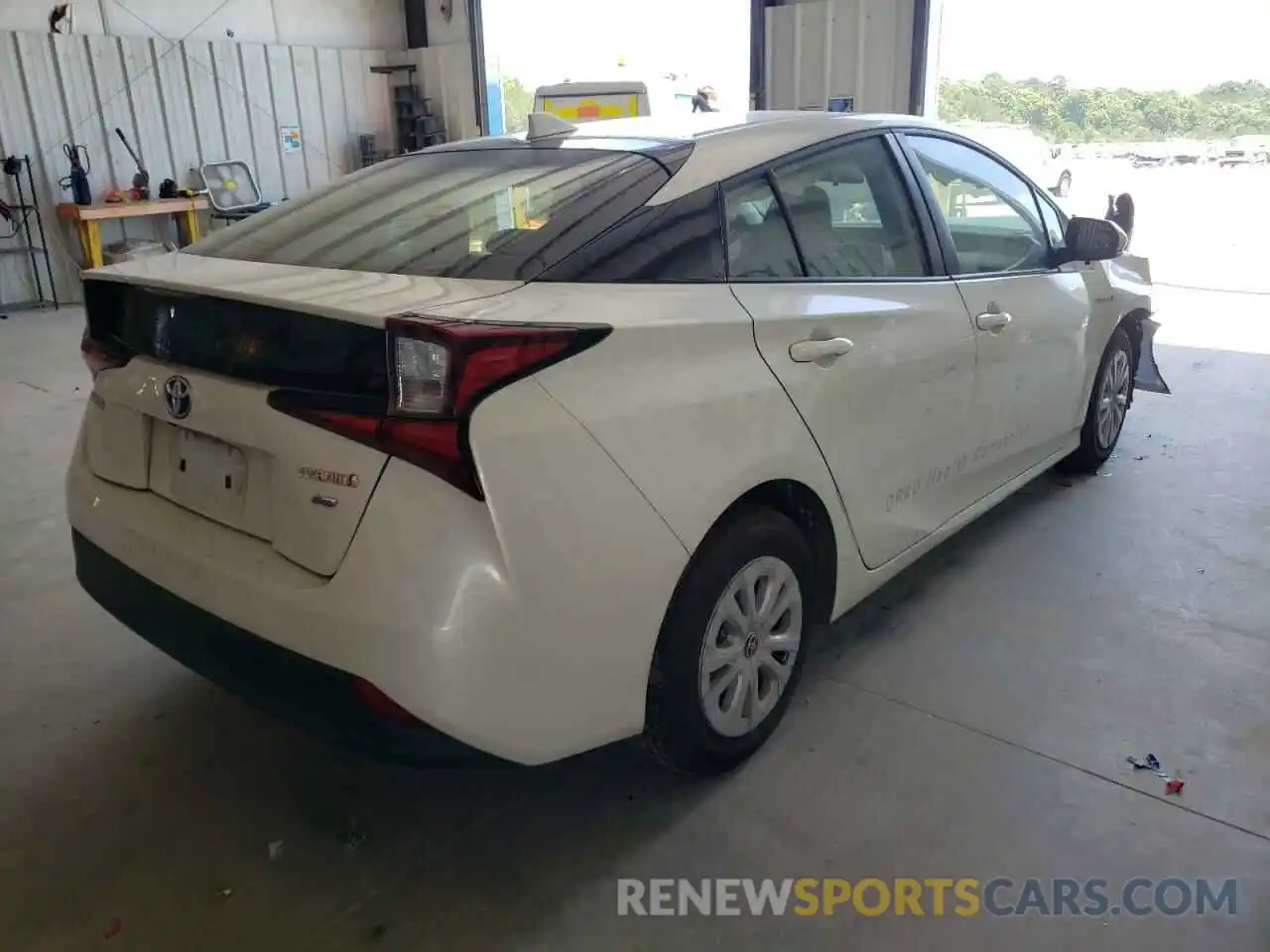 4 Photograph of a damaged car JTDKARFU9K3083966 TOYOTA PRIUS 2019