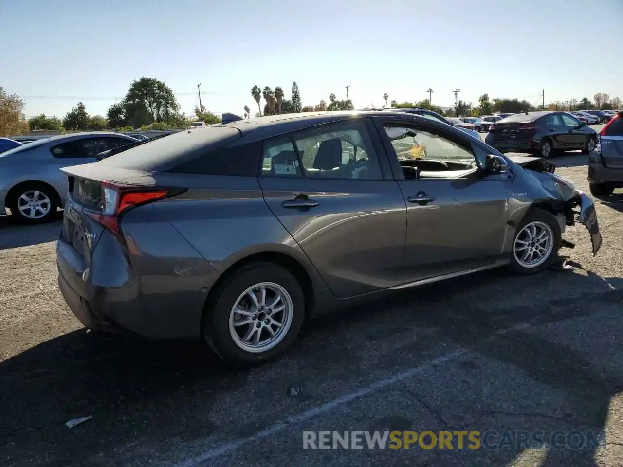 3 Photograph of a damaged car JTDKARFU9K3084003 TOYOTA PRIUS 2019