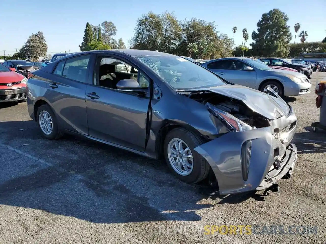 4 Photograph of a damaged car JTDKARFU9K3084003 TOYOTA PRIUS 2019