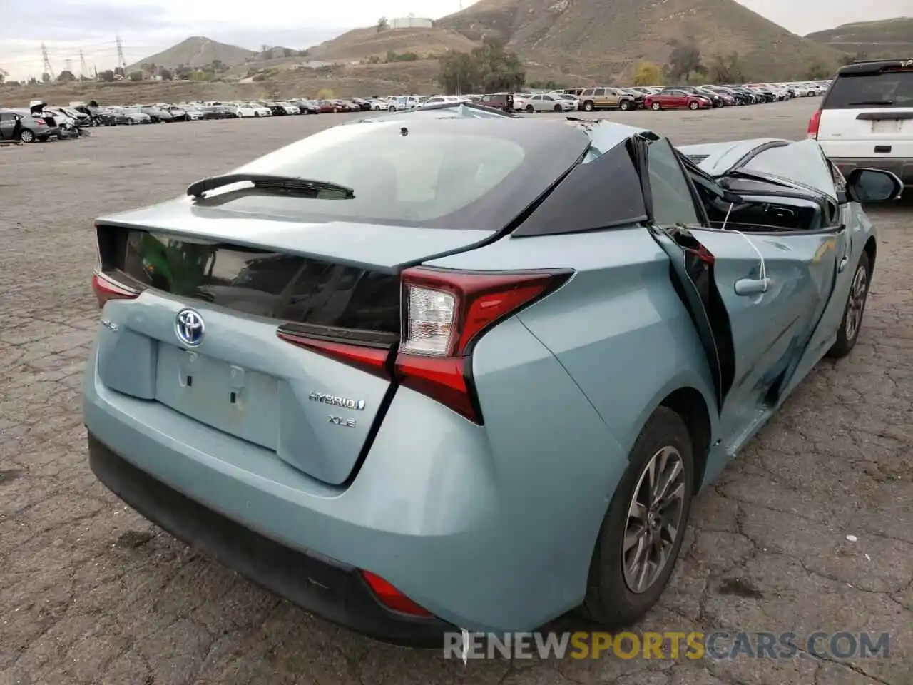 4 Photograph of a damaged car JTDKARFU9K3085958 TOYOTA PRIUS 2019