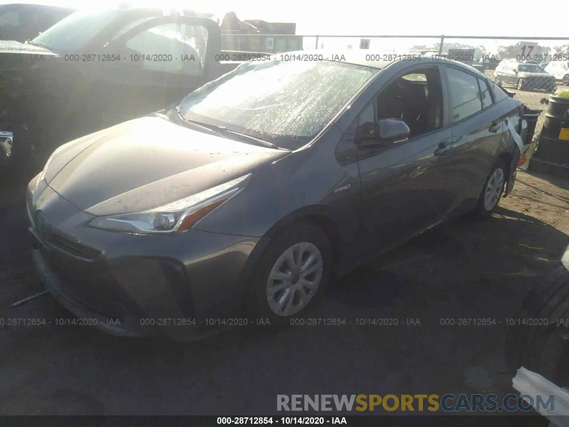 2 Photograph of a damaged car JTDKARFU9K3086110 TOYOTA PRIUS 2019