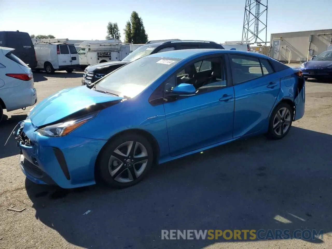 1 Photograph of a damaged car JTDKARFU9K3091923 TOYOTA PRIUS 2019