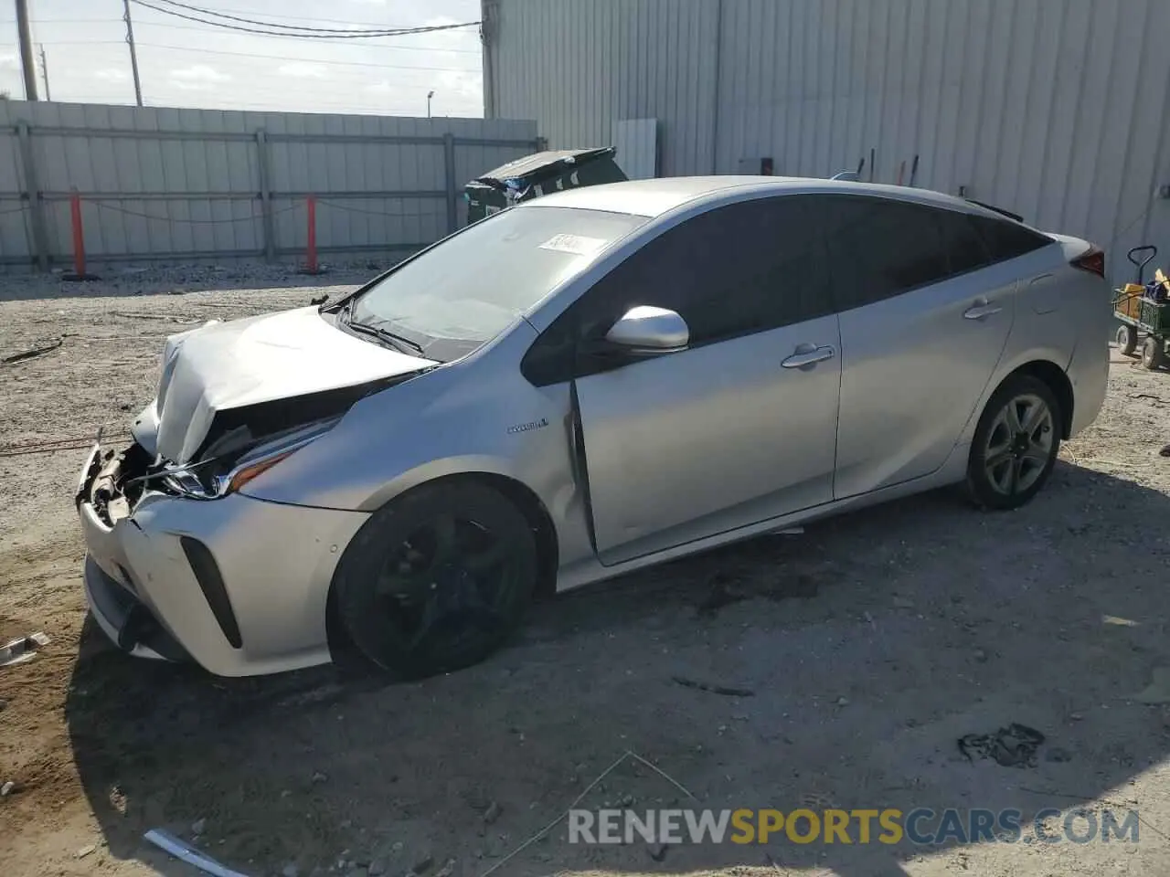 1 Photograph of a damaged car JTDKARFU9K3092229 TOYOTA PRIUS 2019