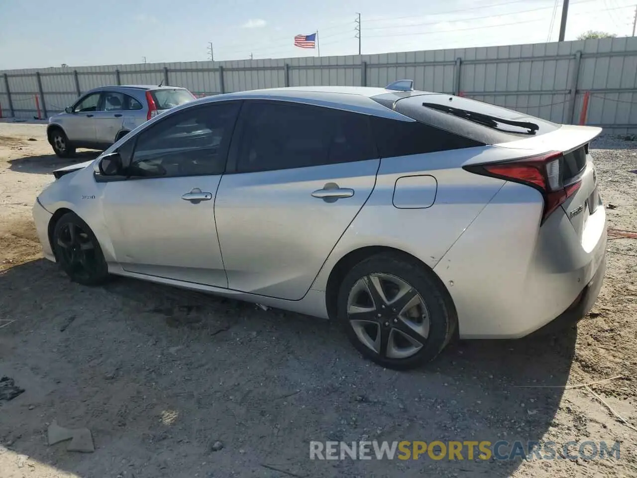 2 Photograph of a damaged car JTDKARFU9K3092229 TOYOTA PRIUS 2019