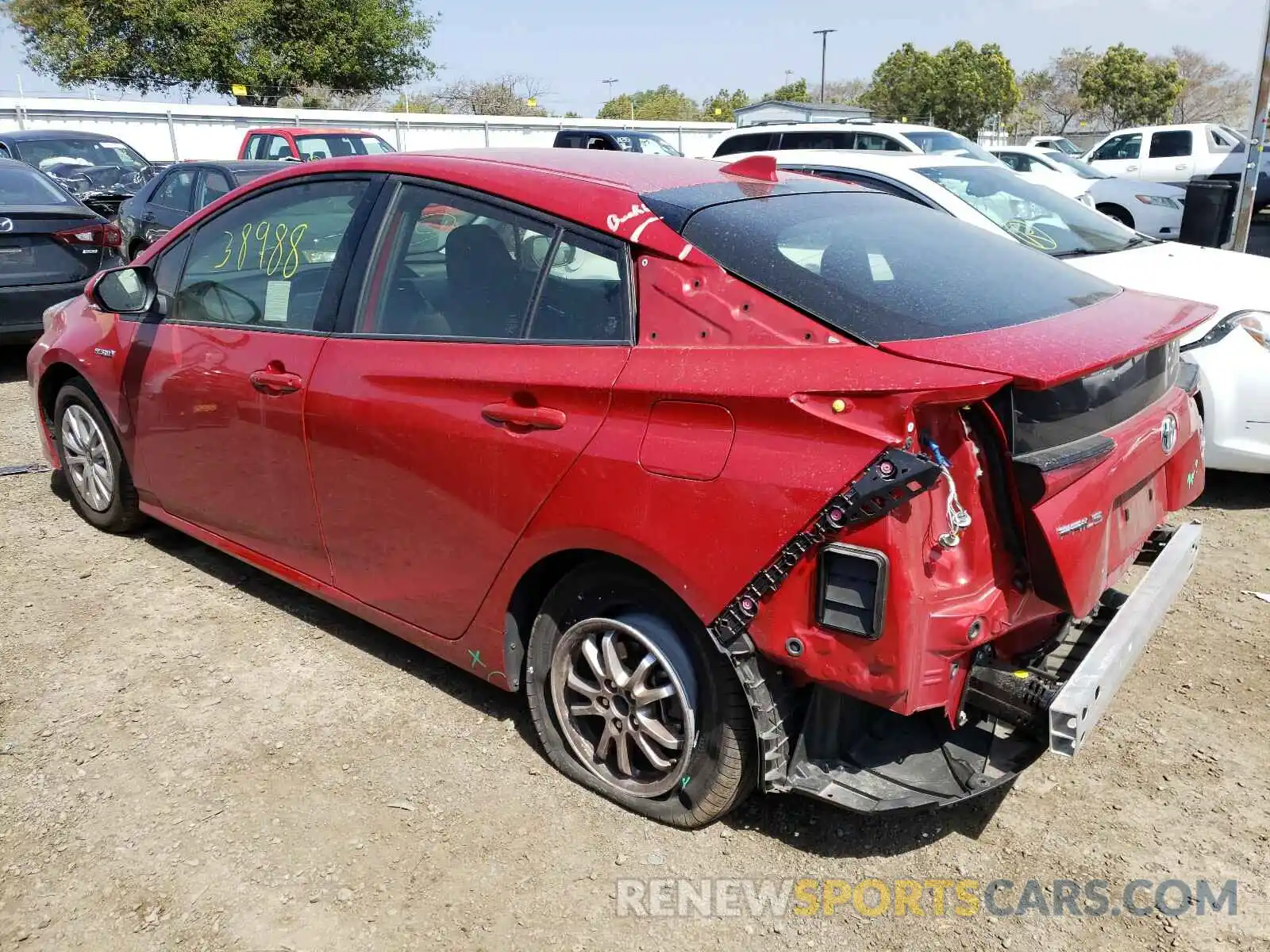 3 Photograph of a damaged car JTDKARFU9K3093364 TOYOTA PRIUS 2019