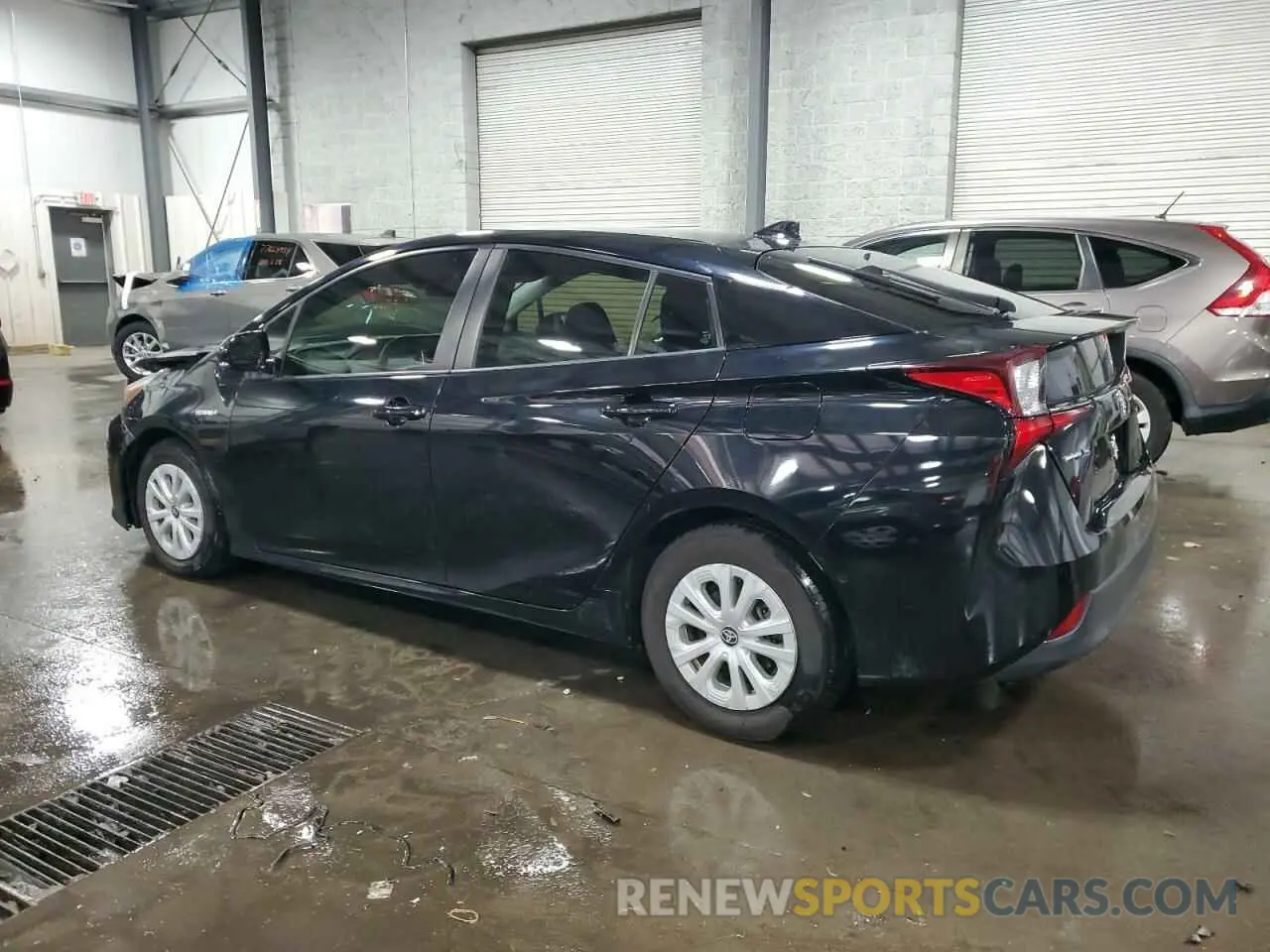 2 Photograph of a damaged car JTDKARFU9K3093929 TOYOTA PRIUS 2019