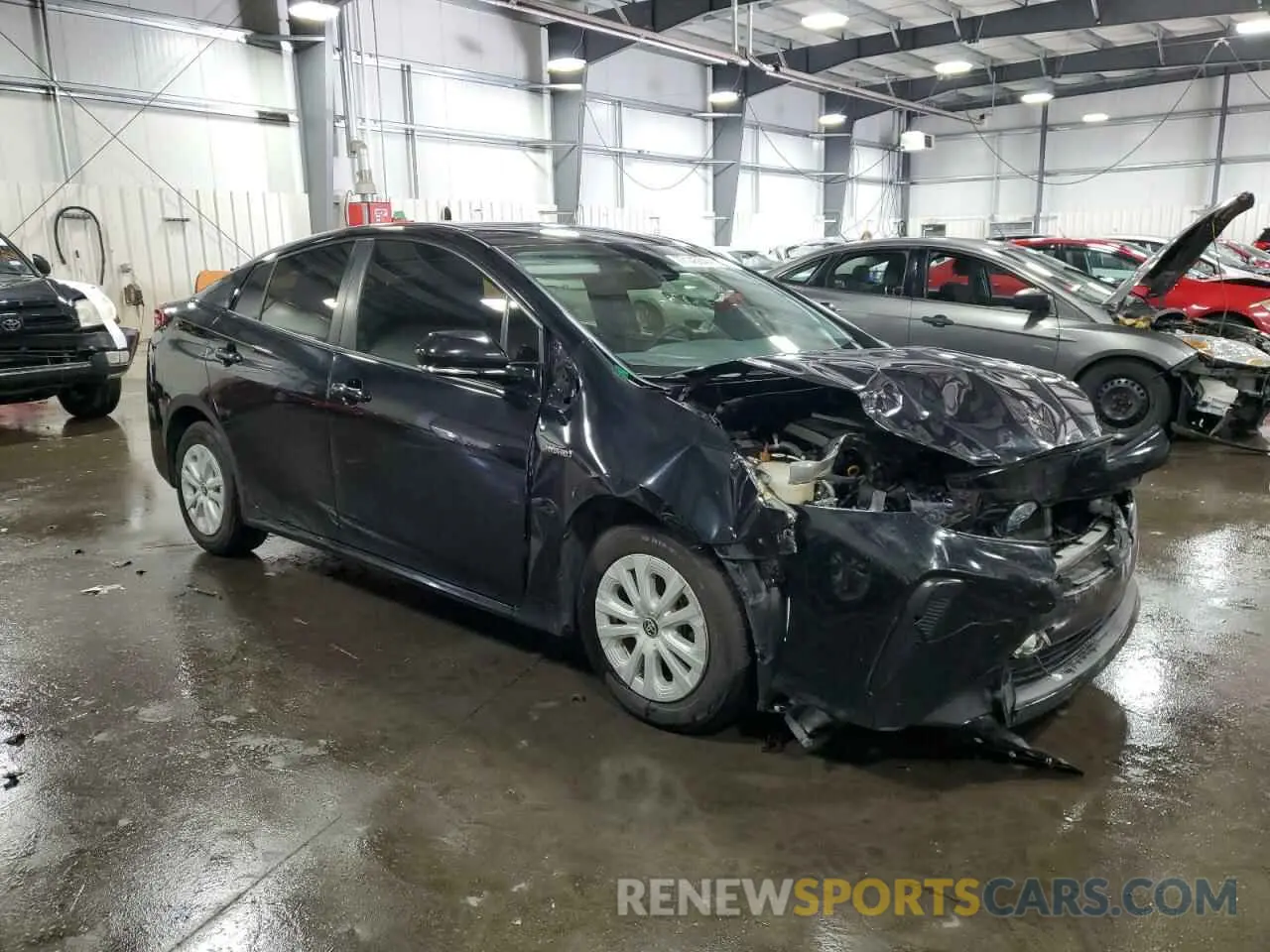 4 Photograph of a damaged car JTDKARFU9K3093929 TOYOTA PRIUS 2019