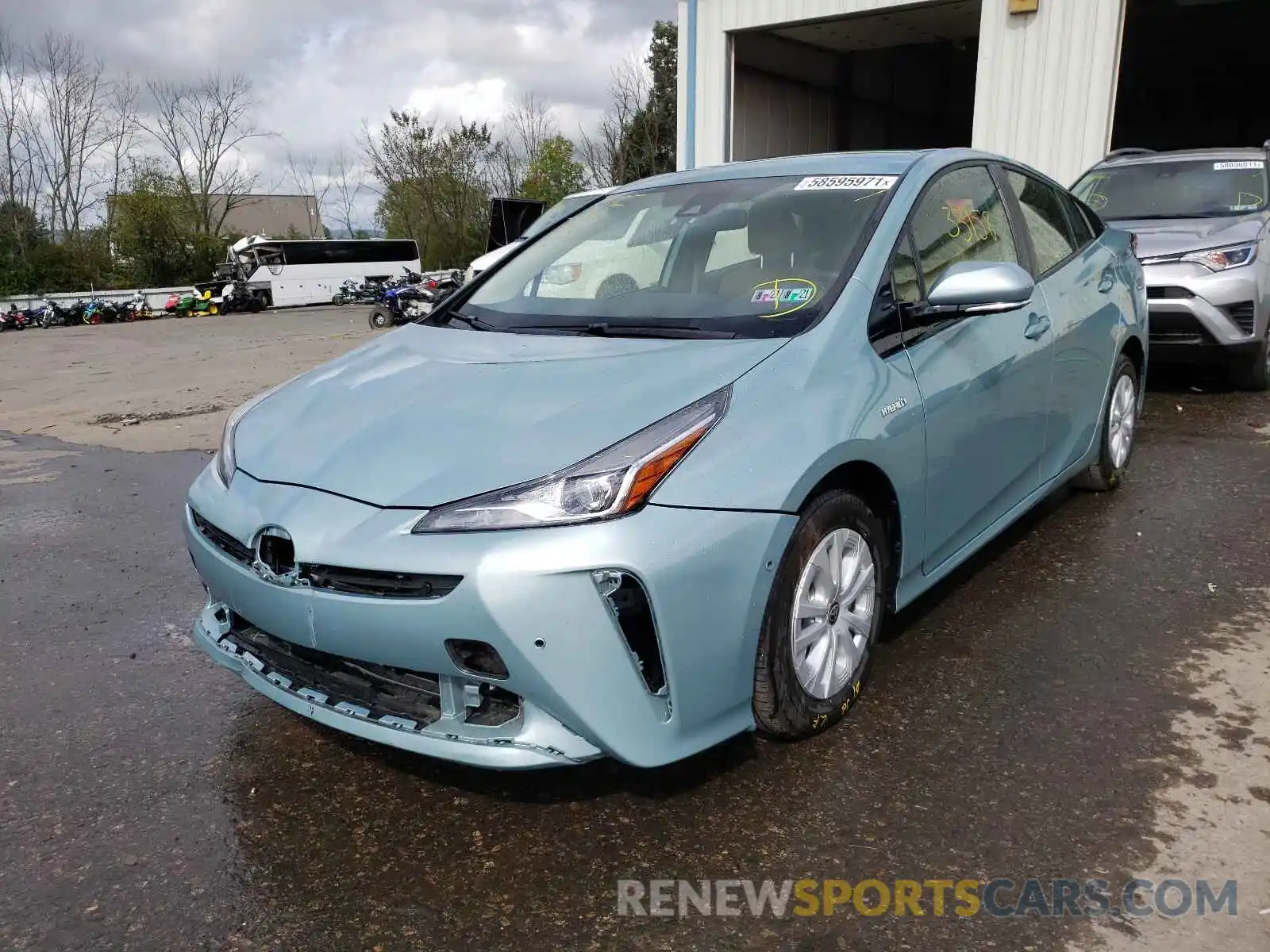 2 Photograph of a damaged car JTDKARFU9K3095826 TOYOTA PRIUS 2019