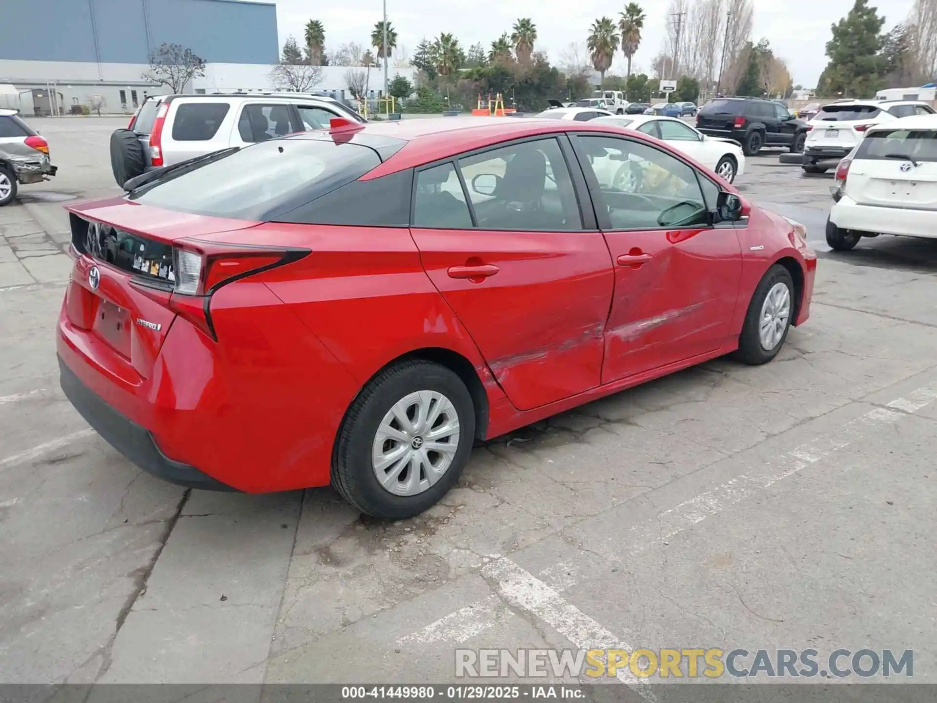 4 Photograph of a damaged car JTDKARFUXK3069302 TOYOTA PRIUS 2019