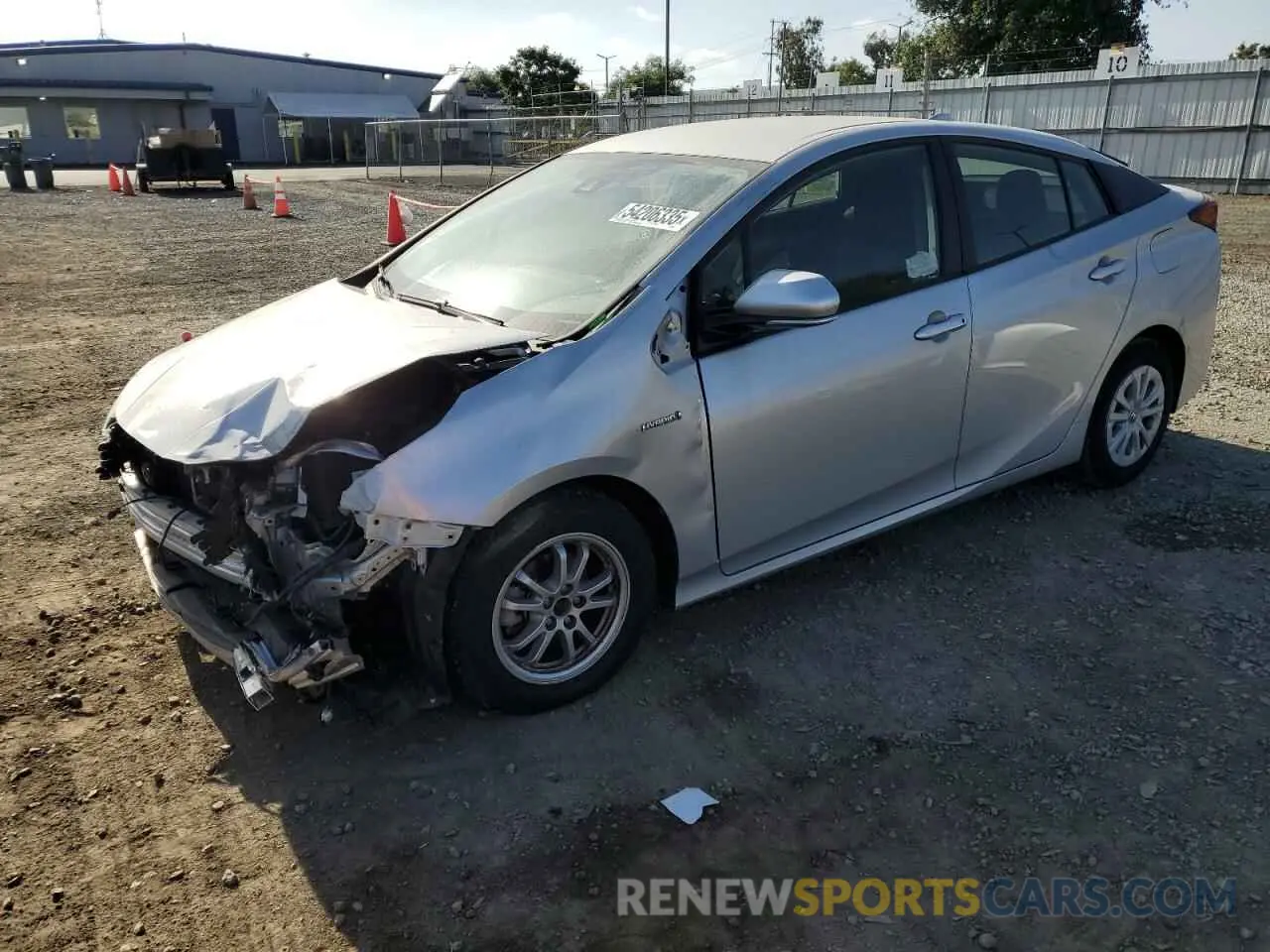 1 Photograph of a damaged car JTDKARFUXK3069834 TOYOTA PRIUS 2019