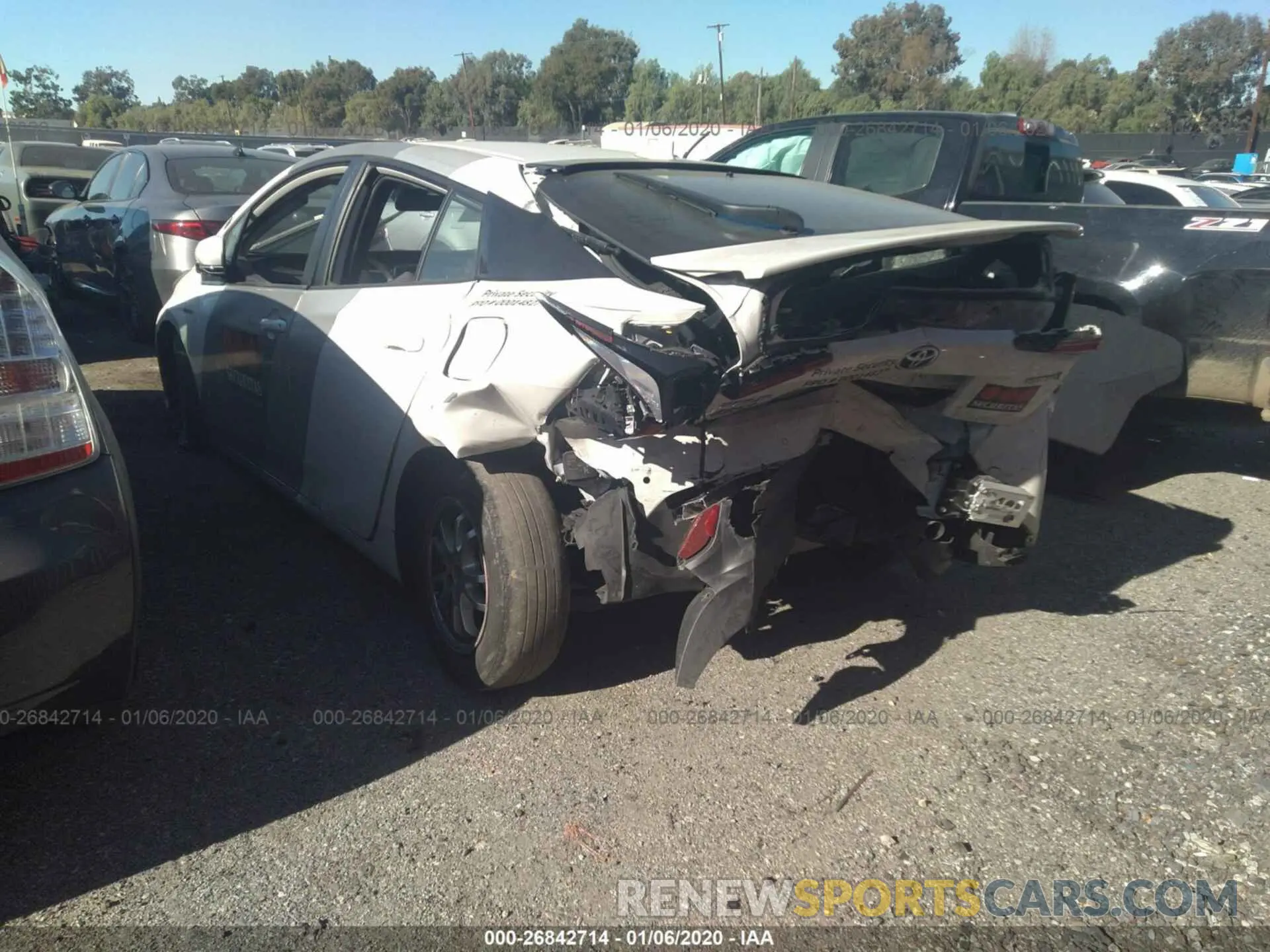 3 Photograph of a damaged car JTDKARFUXK3071647 TOYOTA PRIUS 2019