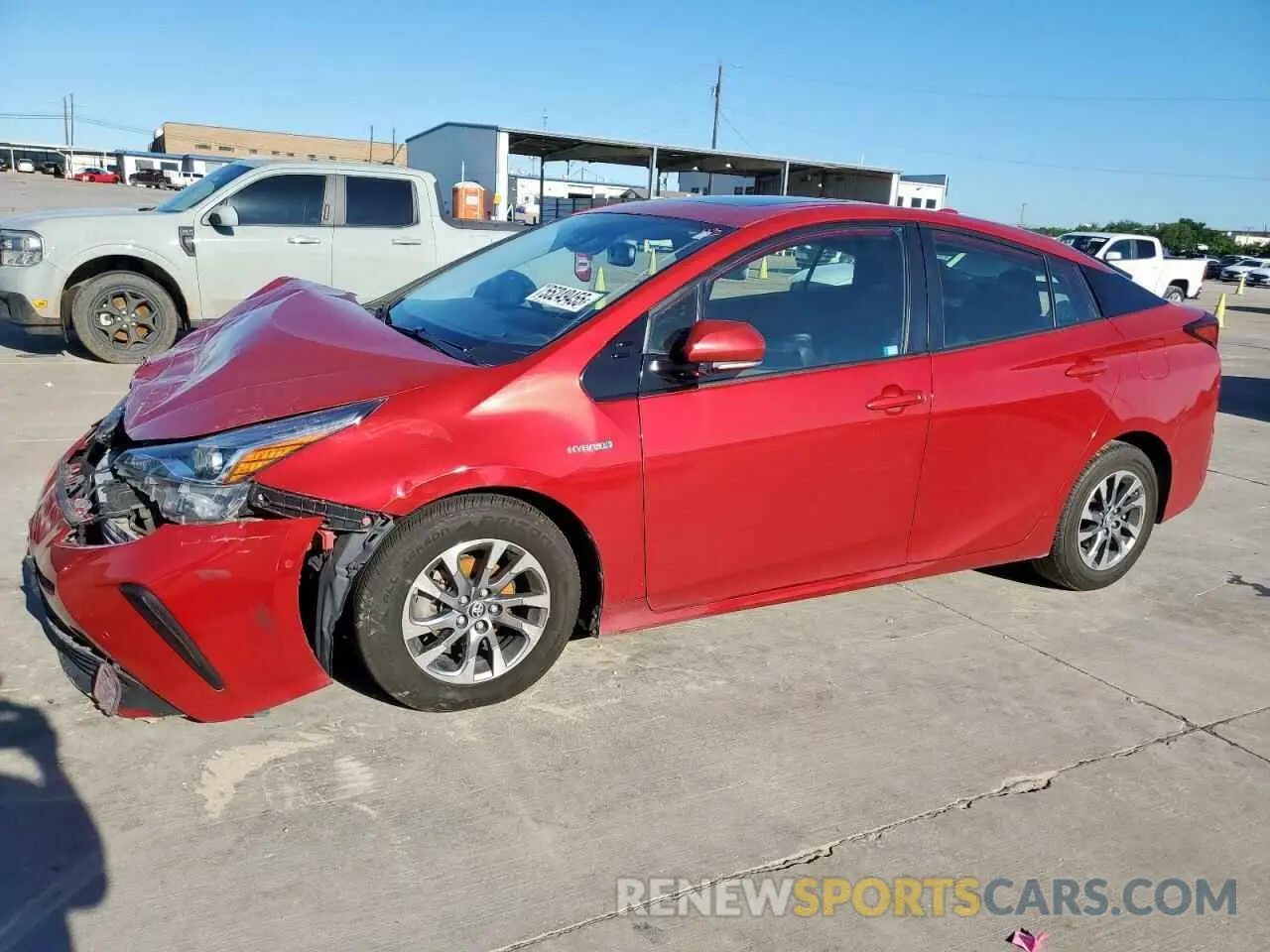 1 Photograph of a damaged car JTDKARFUXK3074614 TOYOTA PRIUS 2019