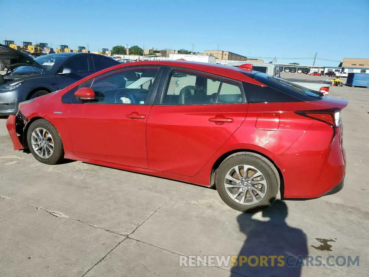 2 Photograph of a damaged car JTDKARFUXK3074614 TOYOTA PRIUS 2019