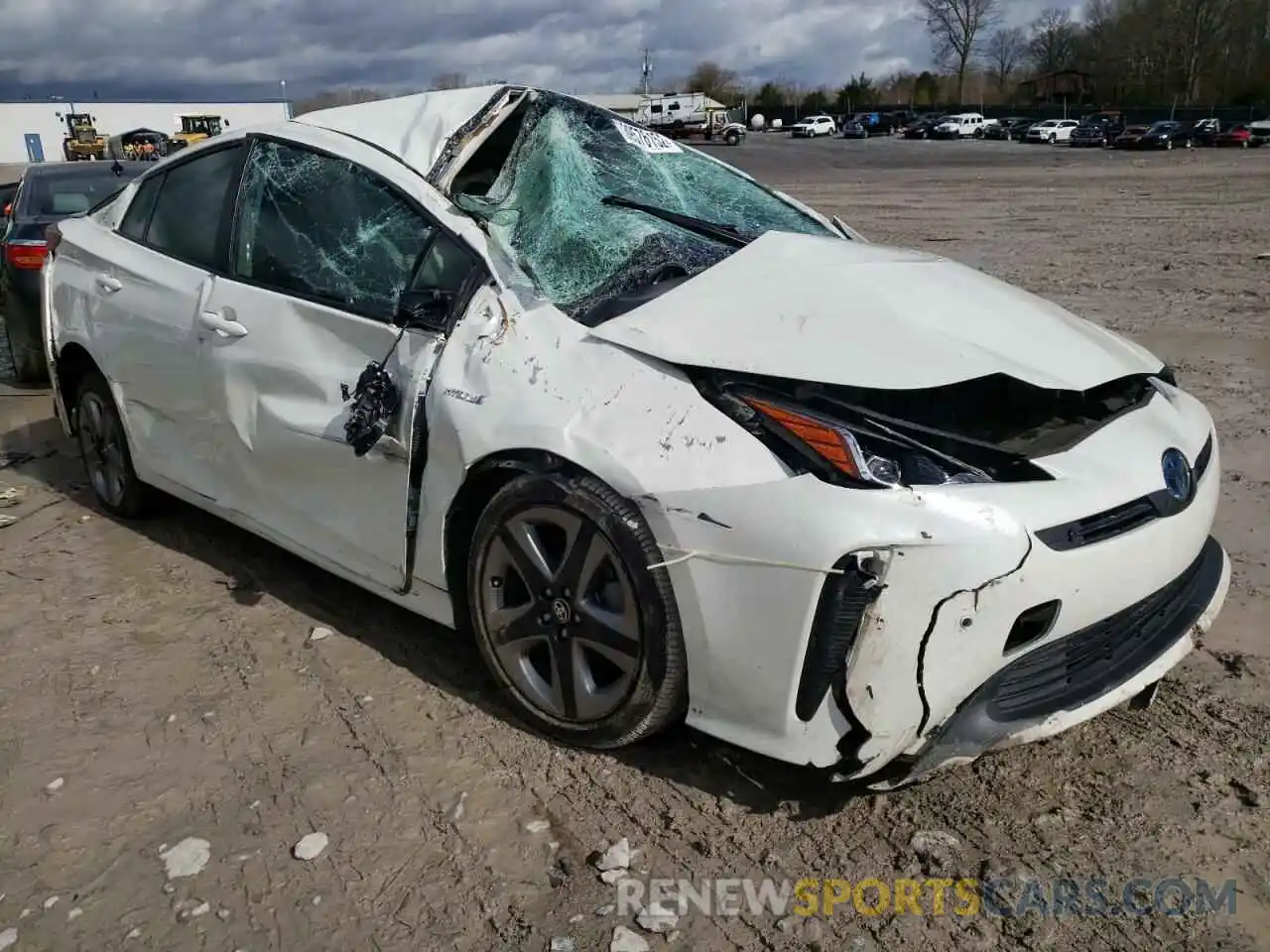 1 Photograph of a damaged car JTDKARFUXK3074936 TOYOTA PRIUS 2019