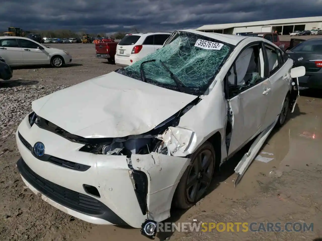 2 Photograph of a damaged car JTDKARFUXK3074936 TOYOTA PRIUS 2019