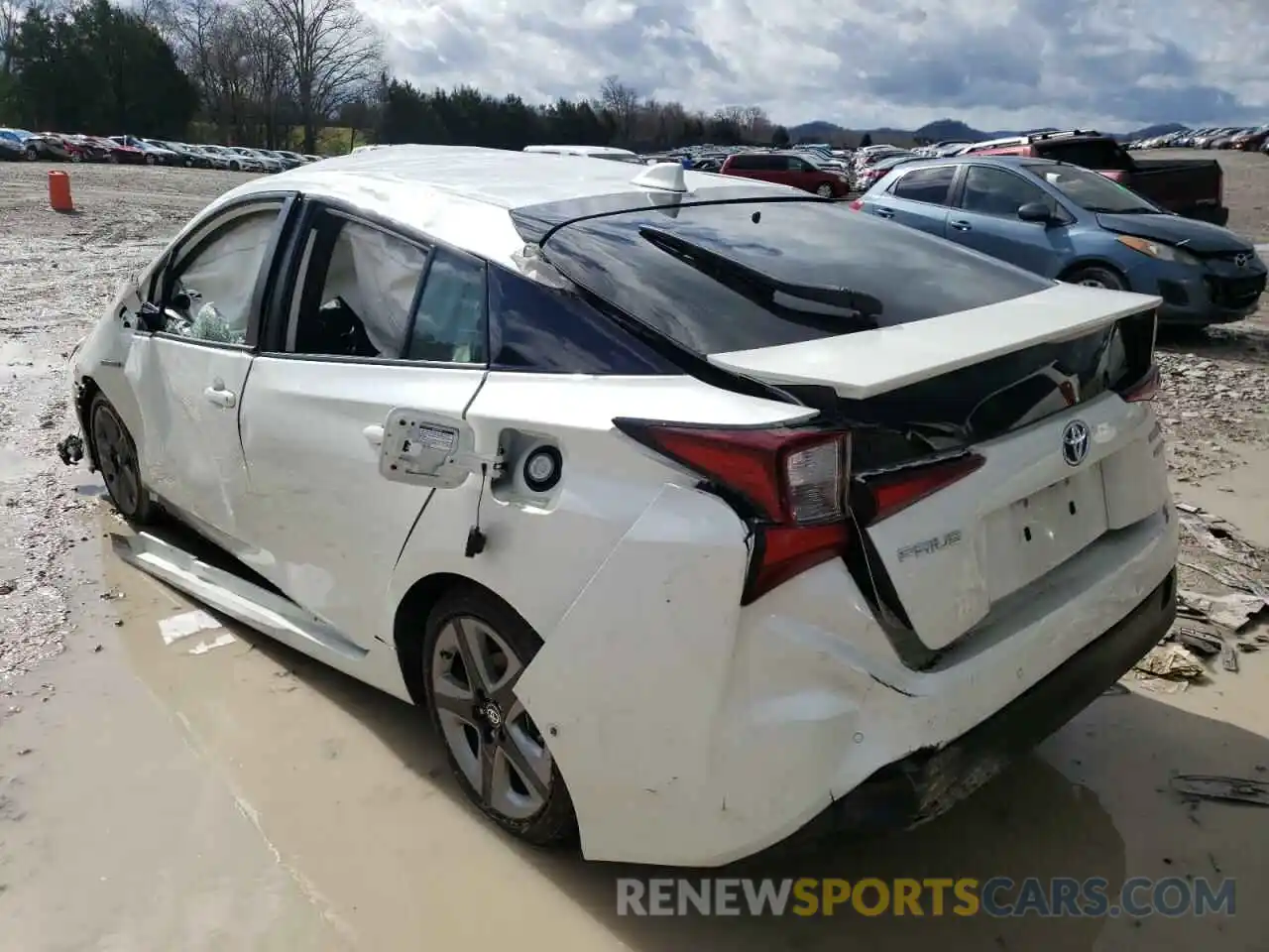 3 Photograph of a damaged car JTDKARFUXK3074936 TOYOTA PRIUS 2019