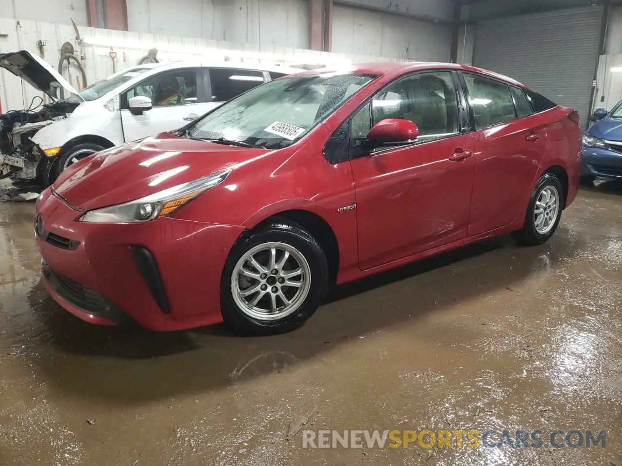 1 Photograph of a damaged car JTDKARFUXK3075083 TOYOTA PRIUS 2019