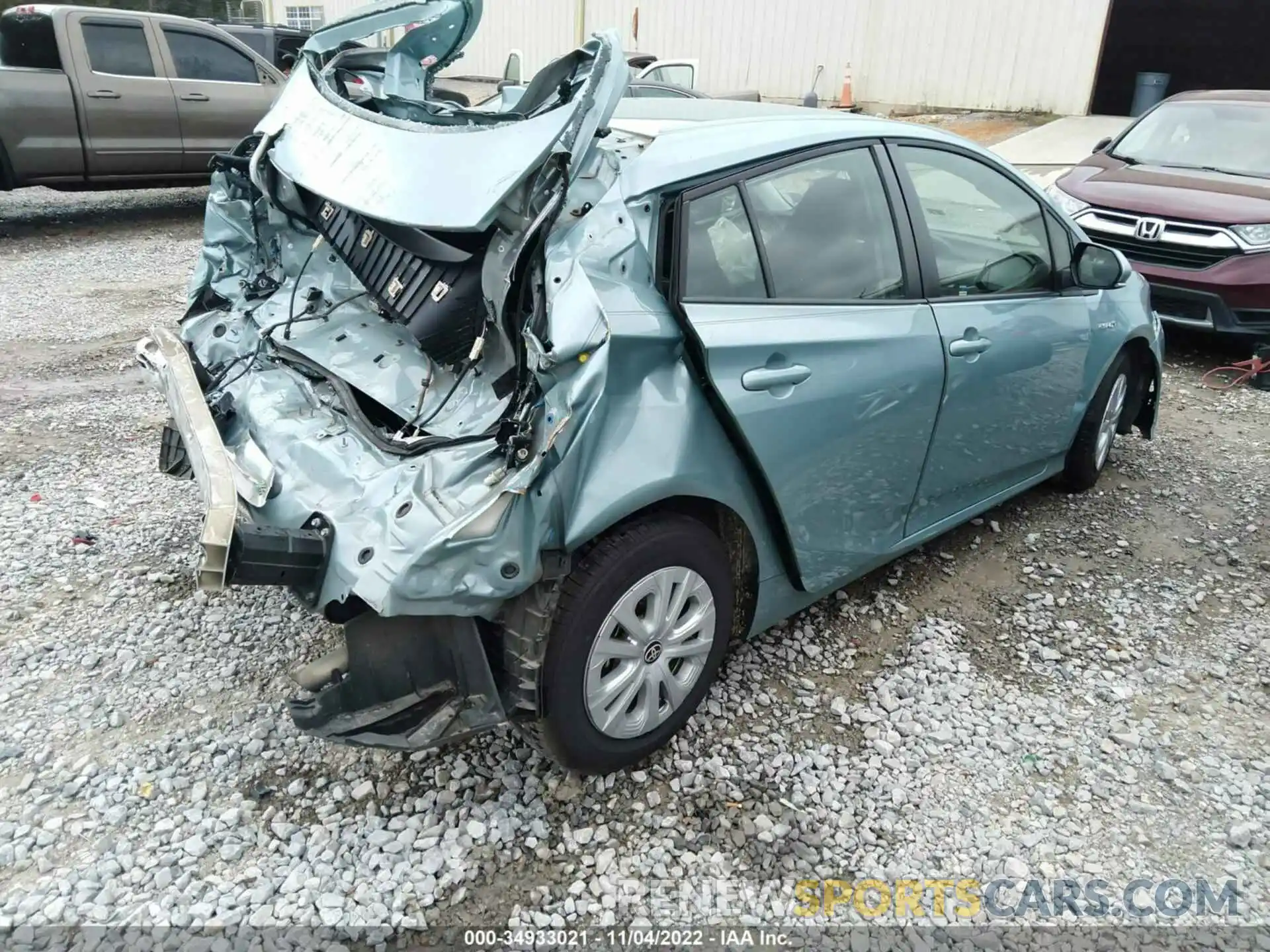 4 Photograph of a damaged car JTDKARFUXK3075794 TOYOTA PRIUS 2019