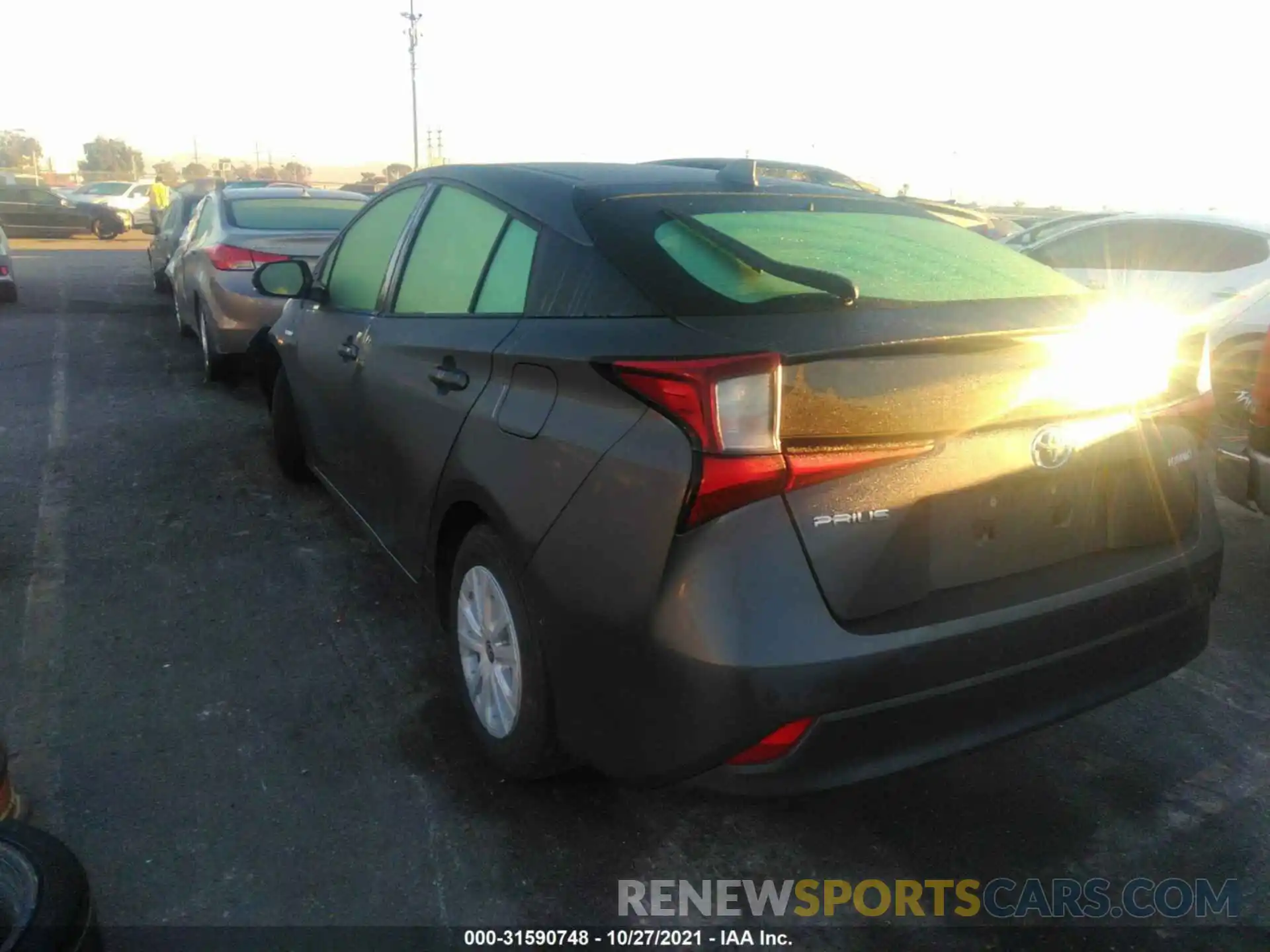 3 Photograph of a damaged car JTDKARFUXK3076542 TOYOTA PRIUS 2019