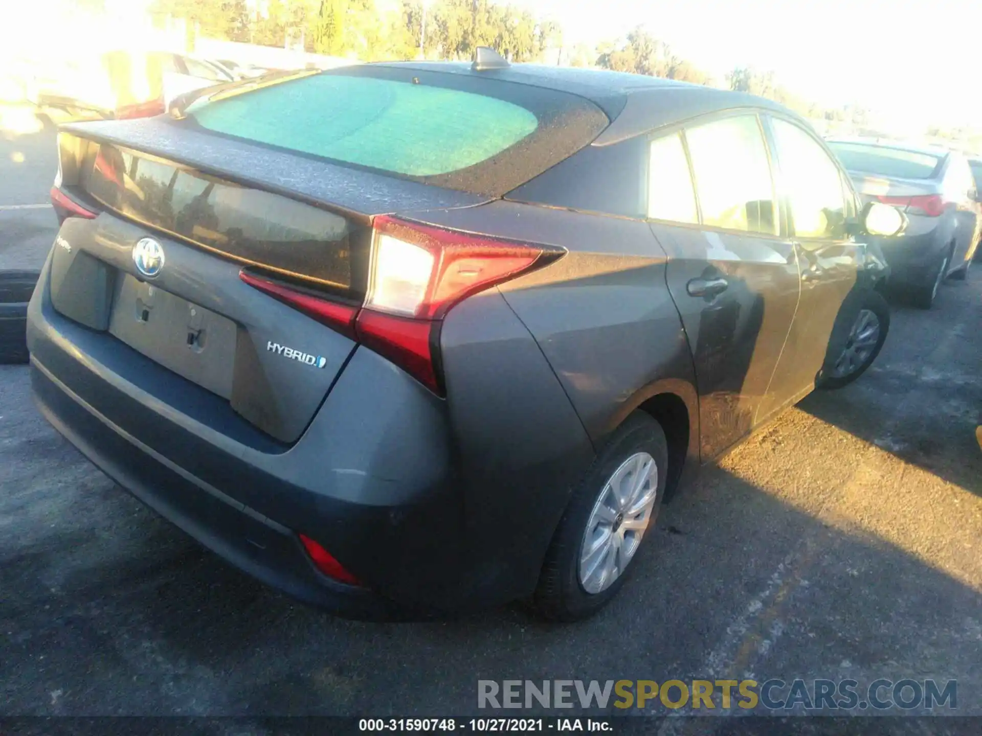 4 Photograph of a damaged car JTDKARFUXK3076542 TOYOTA PRIUS 2019