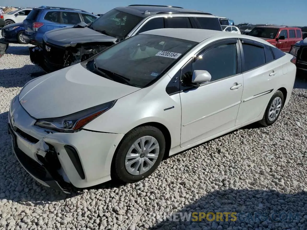 1 Photograph of a damaged car JTDKARFUXK3077822 TOYOTA PRIUS 2019